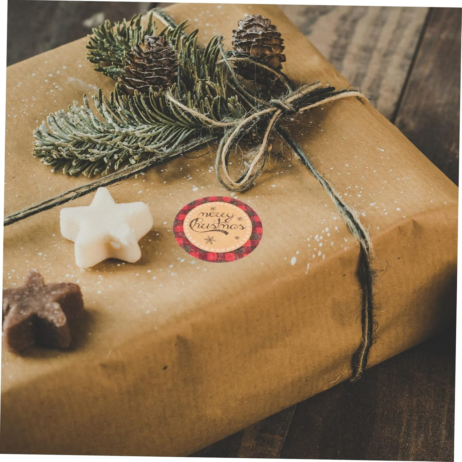 SEWACC Christmas Pattern Seal Label Sticker for Envelope Mouth Decorative Christmas Sealing Sticker for Bags and Wrapping Paper image number 6