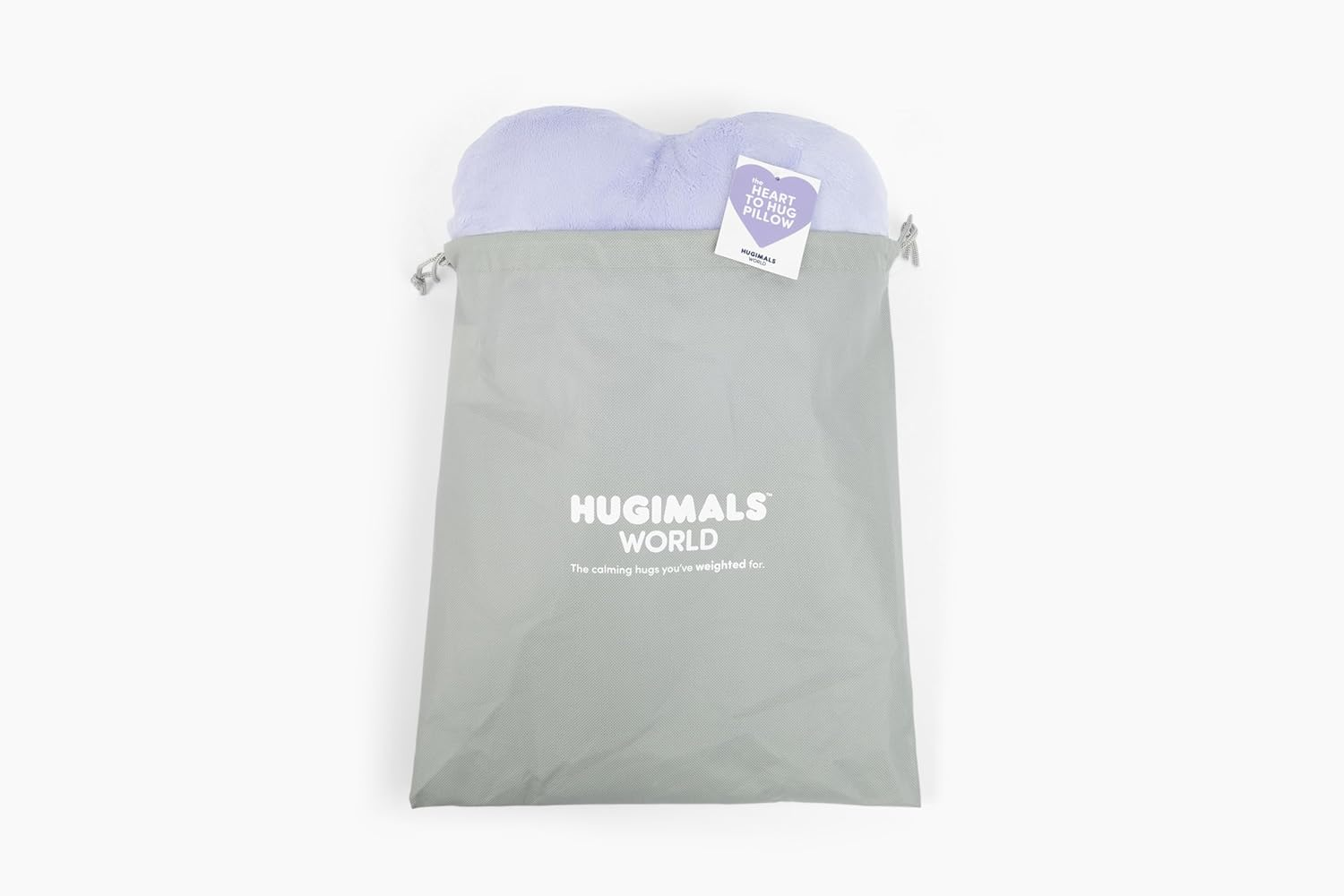 HUGIMALS Heart to Hug Pillow in Lavender | 5 Lb Cozy Weighted Pillow for Self Care Ultra Soft Sensory Heart Shaped Pillow for Comfort, Relaxation, Sleep - Thoughtful Gift for Adults and Teens image number 6