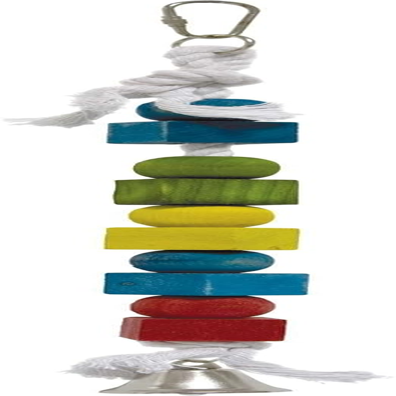 Ica BR101 Wooden Toy with Beads Large and Bell for Birds