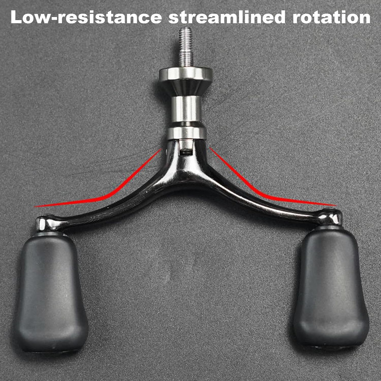 Fishing Reel Handles,Fishing Wheel Crank Handle Ergonomic Rocker | Comfortable Screw-In Knob, Replacement Grip Parts for Freshwater & Seawater Fishing - A image number 5