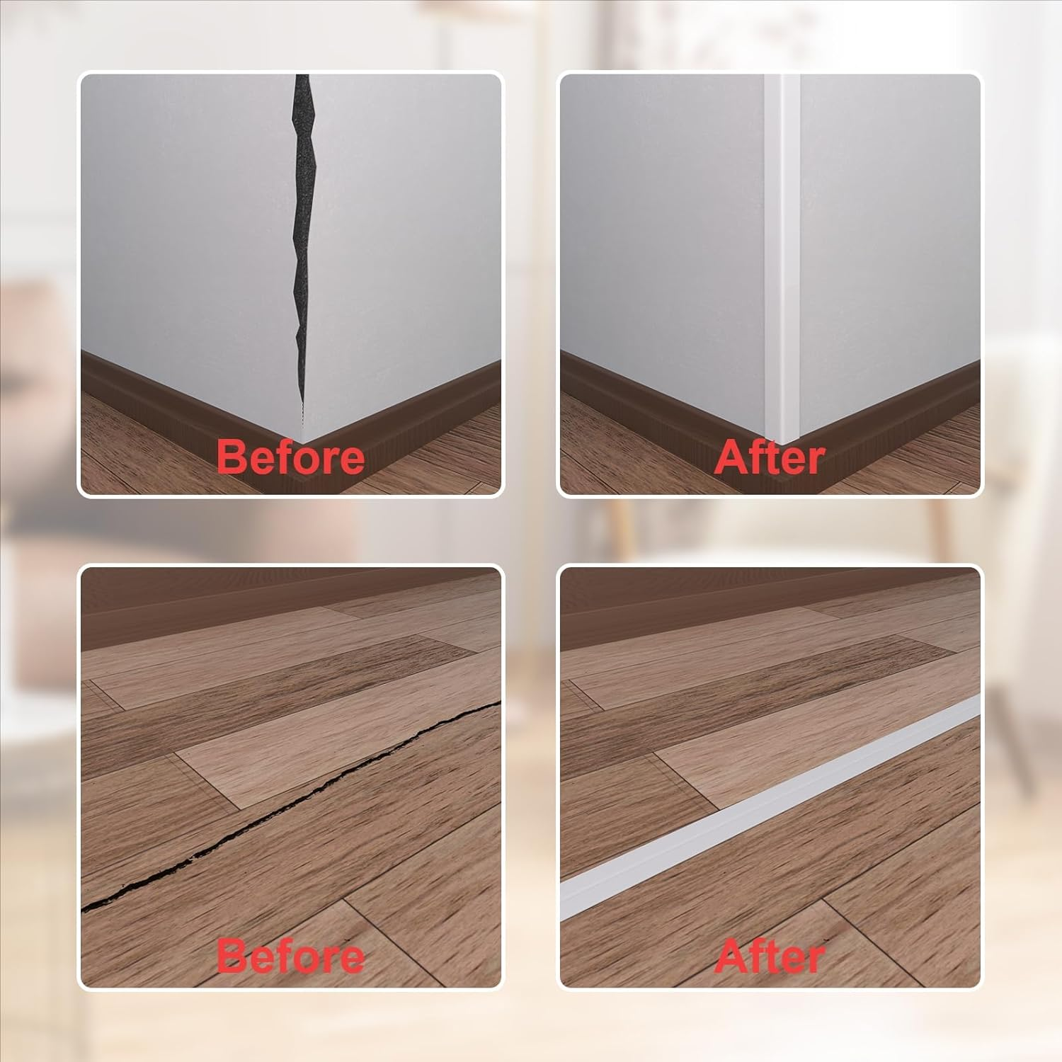 Peel and Stick Wall Molding Trim, Wall Corner Protector, Flexible Molding Trim for Tile and Wall Edges, Furniture Protection and Decoration, 10 Feet X 1.6 Inch, White image number 6