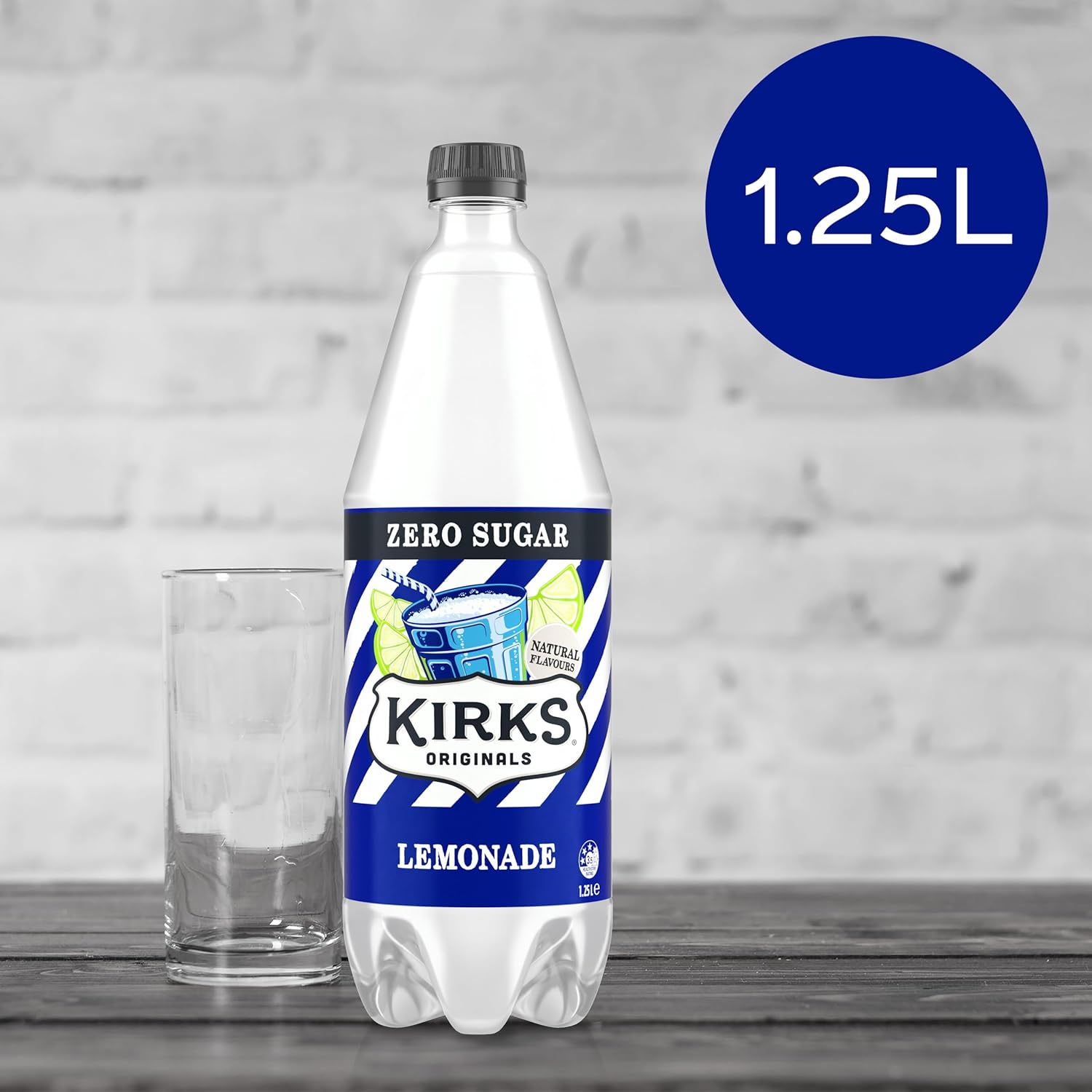 Kirks Sugar Free Lemonade Soft Drink Multipack Bottles 12 X 1.25L image number 1