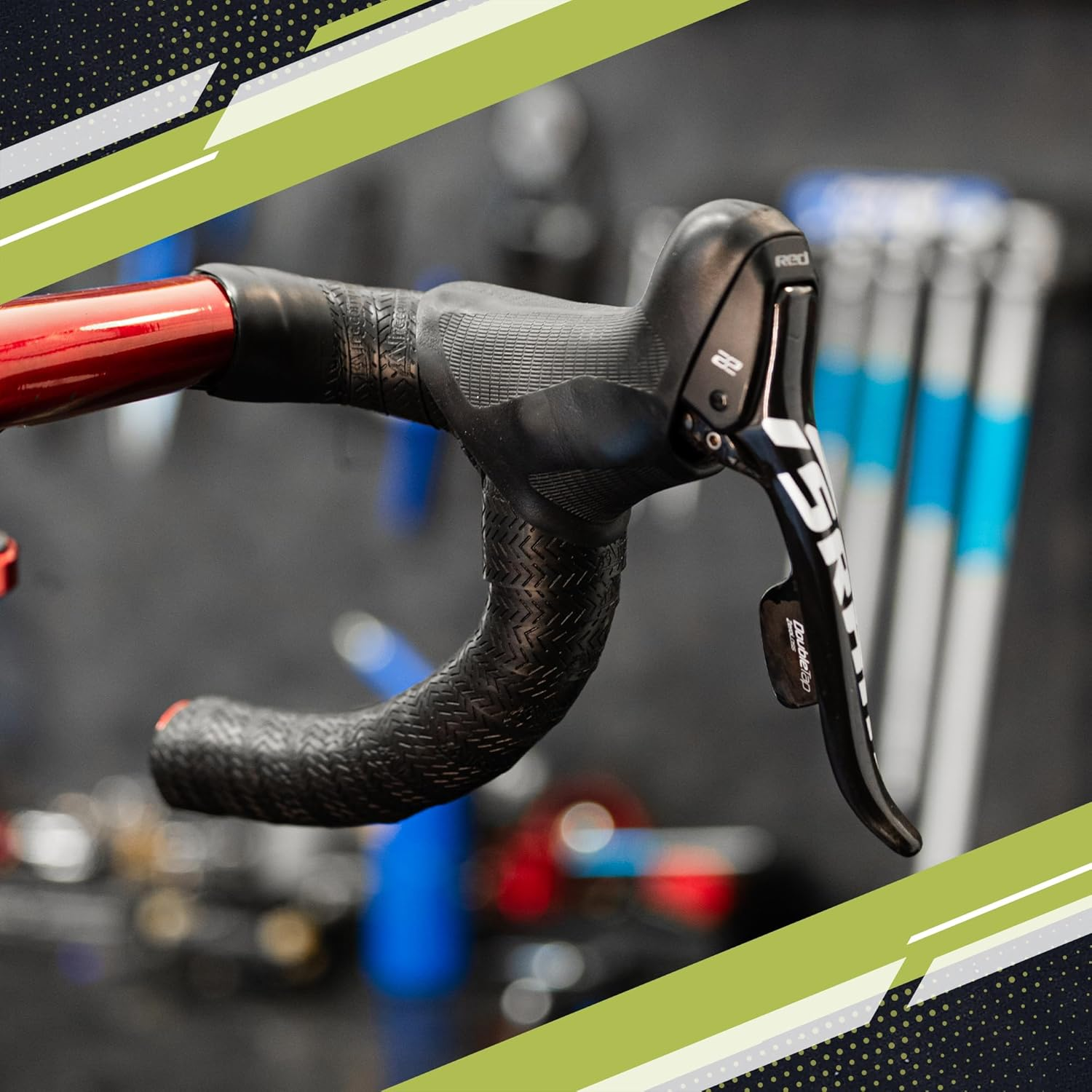 JRC Components Orimono Metallic Bicycle Handlebar Tape | Set of 2 Comfortable Bar Tape for Road Bike | Gravel Bicycle Handlebar Wrap with Bar End Plugs | Enhance Your Bike Grip - (No Print) image number 3