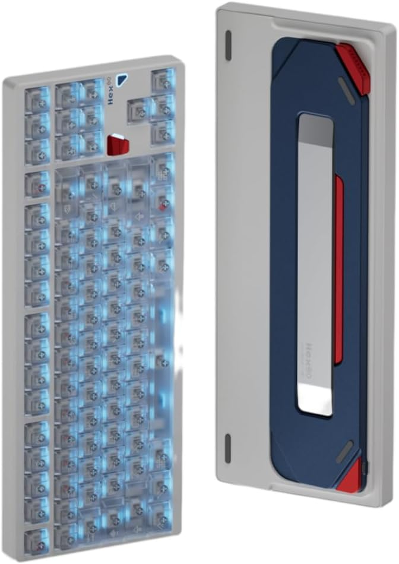 QWERTYKEYS Hex80 Ultimate Hall Effect Keyboard &ndash; 50Gf OWLAB Ti Magnetic Switches, 0.005Mm Rapid Trigger, Full Aluminium, PVD Weight, RGB Backlight, Gasket Mount (Spray-Coated Babypink) - Anodized Sandgold image number 4