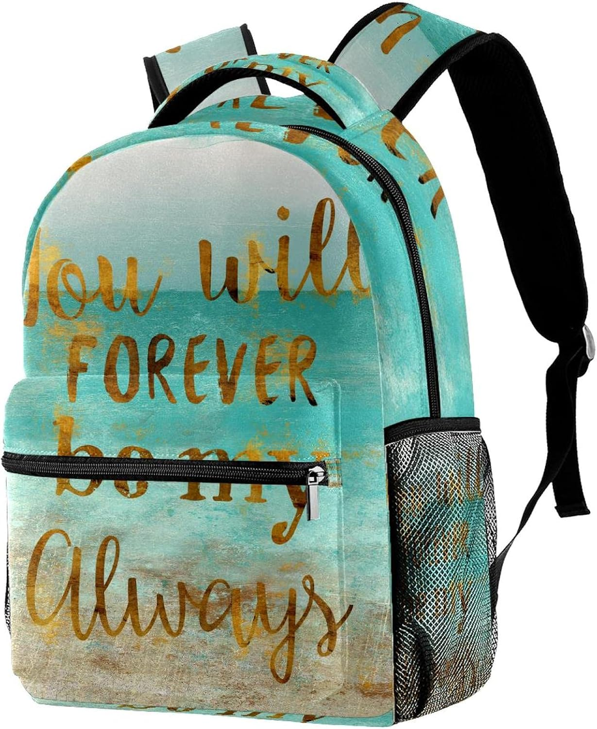 You Will Forever Be My Always Backpack Students Shoulder Bags Travel Bag College School Tote Backpacks image number 4
