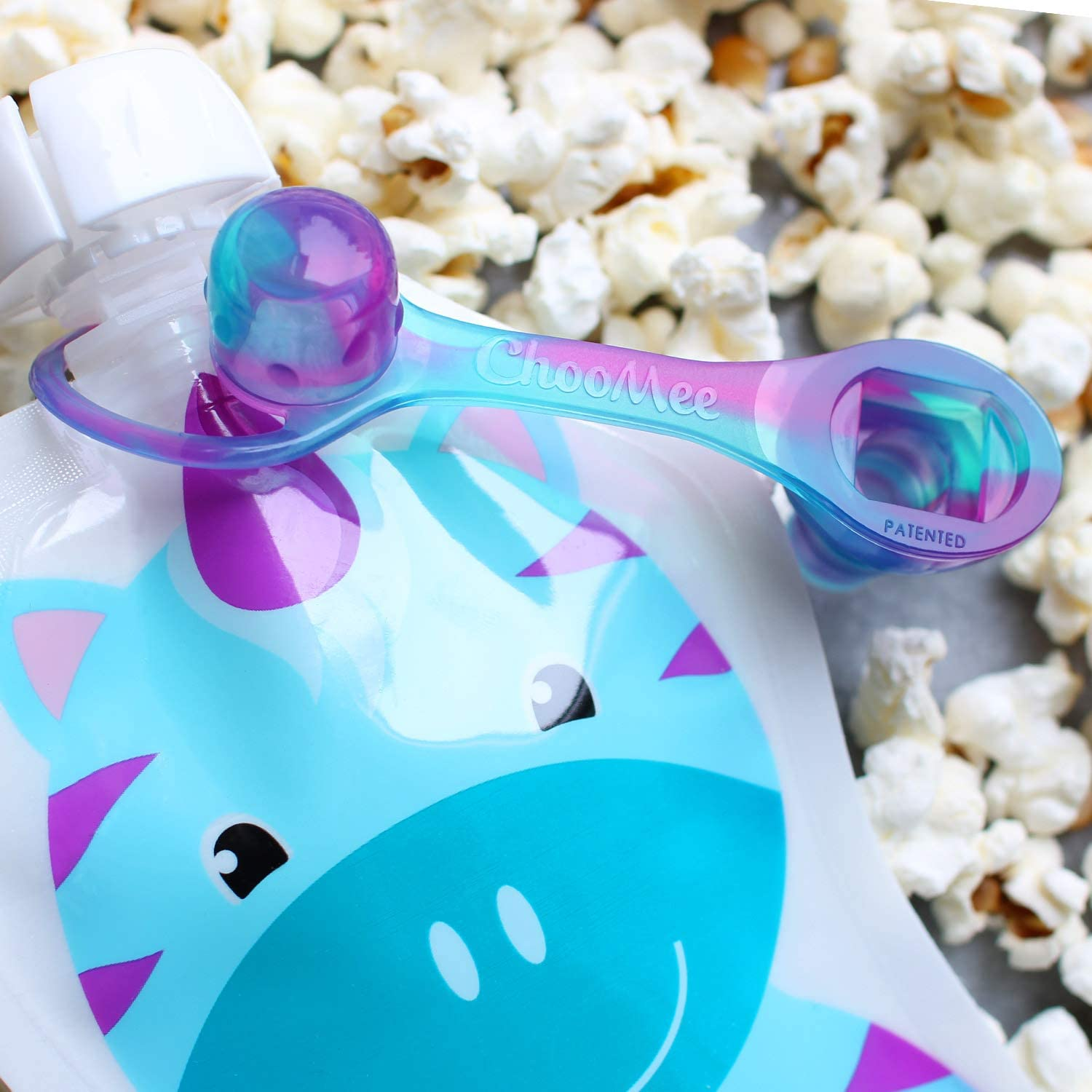 Choomee Softsip Food Pouch Tops 4 Ct Swirl Colors - Four Colors image number 2