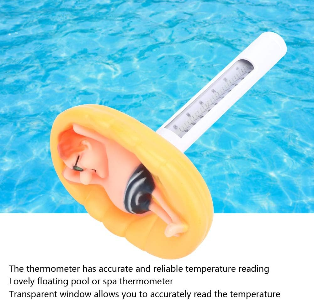 Jectse Pool Thermometer, 0-50℃ / 30-120℉, Floating, Swimming Pool Thermometer, Break Resistant Housing, Silicone + ABS + Nylon image number 4