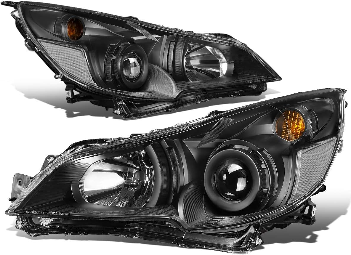 DNA MOTORING HL-OH-SLEG10-BK-CL1 Black Housing Clear Corner Projector Headlights W/Led Side Markers Compatible with 10-14 Legacy Outback image number 6