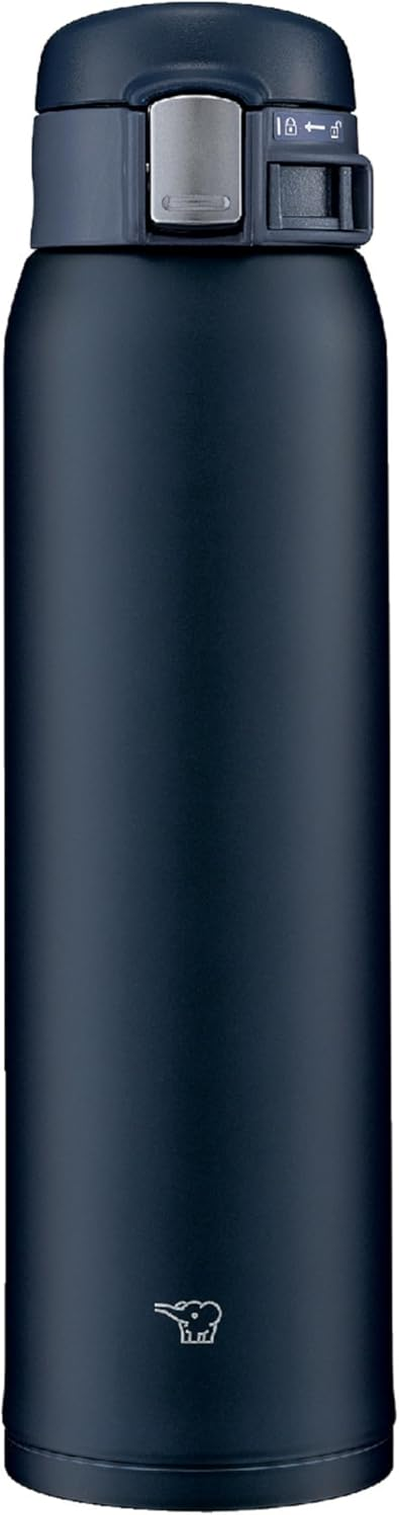 ZOJIRUSHI SM-SF One-Touch Open Stainless Steel Vacuum Insulated Bottle, 600 Ml, AD: Navy 20-Ounce