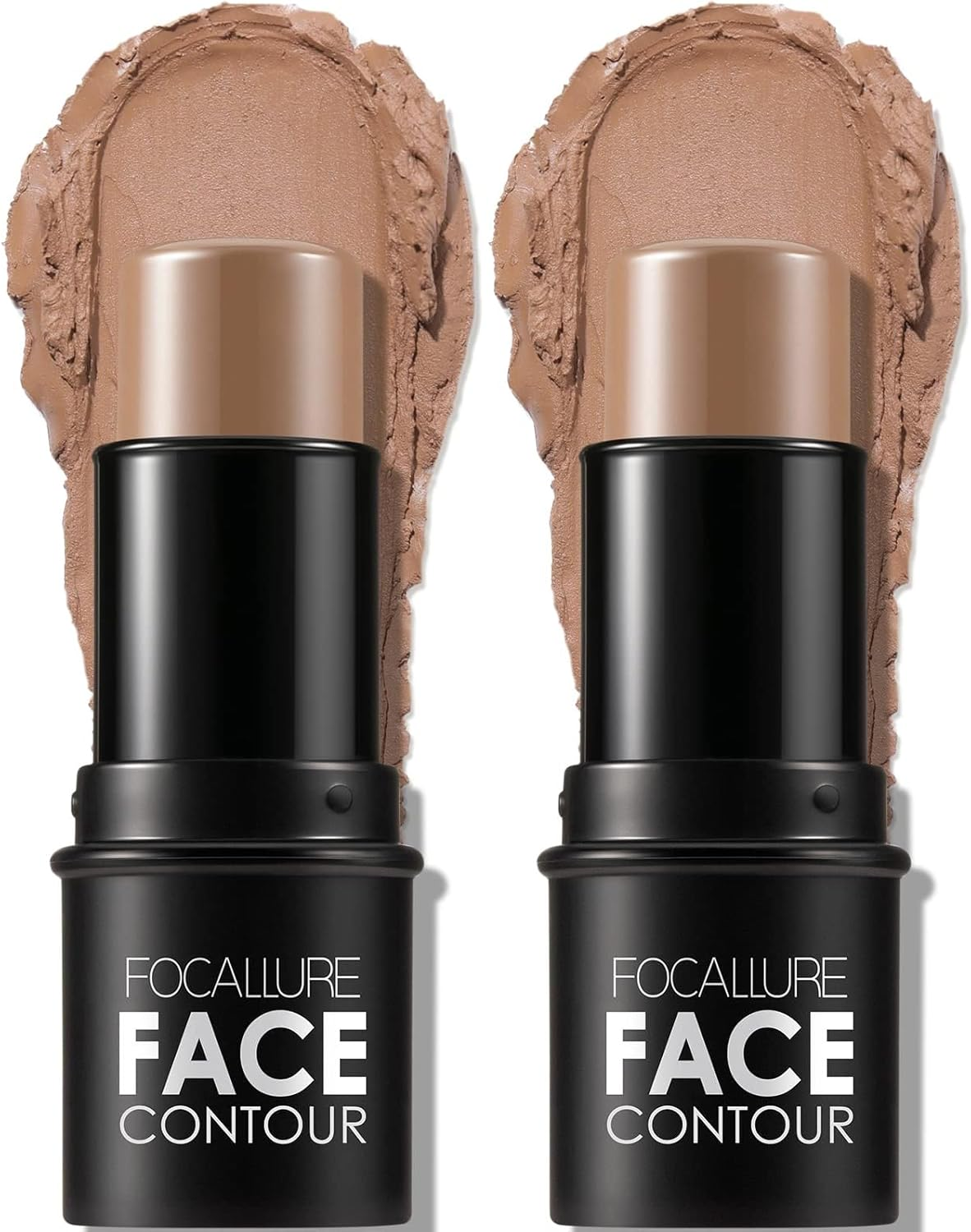 Contouring Stick, Highlighter and Bronzer Contour Pen, Creamy Texture, Long-Lasting Contours, Brightens the Face Make-Up Contouring Pen for Face and Neck (2 Pieces, 10)