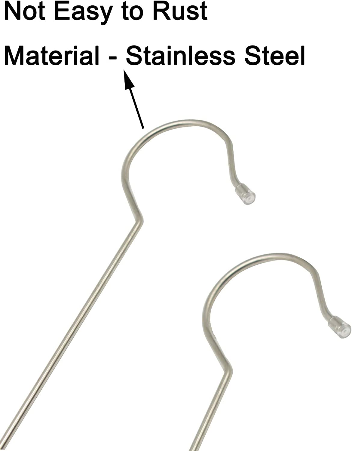 Maydahui 6PCS Extra Long 12Inch (30Cm) S Shaped Hooks Large Size Stainless Steel Metal Hooks for Bird Feeder Plant Hanger Tree Branch Hook Clothes Outdoor Lights image number 2