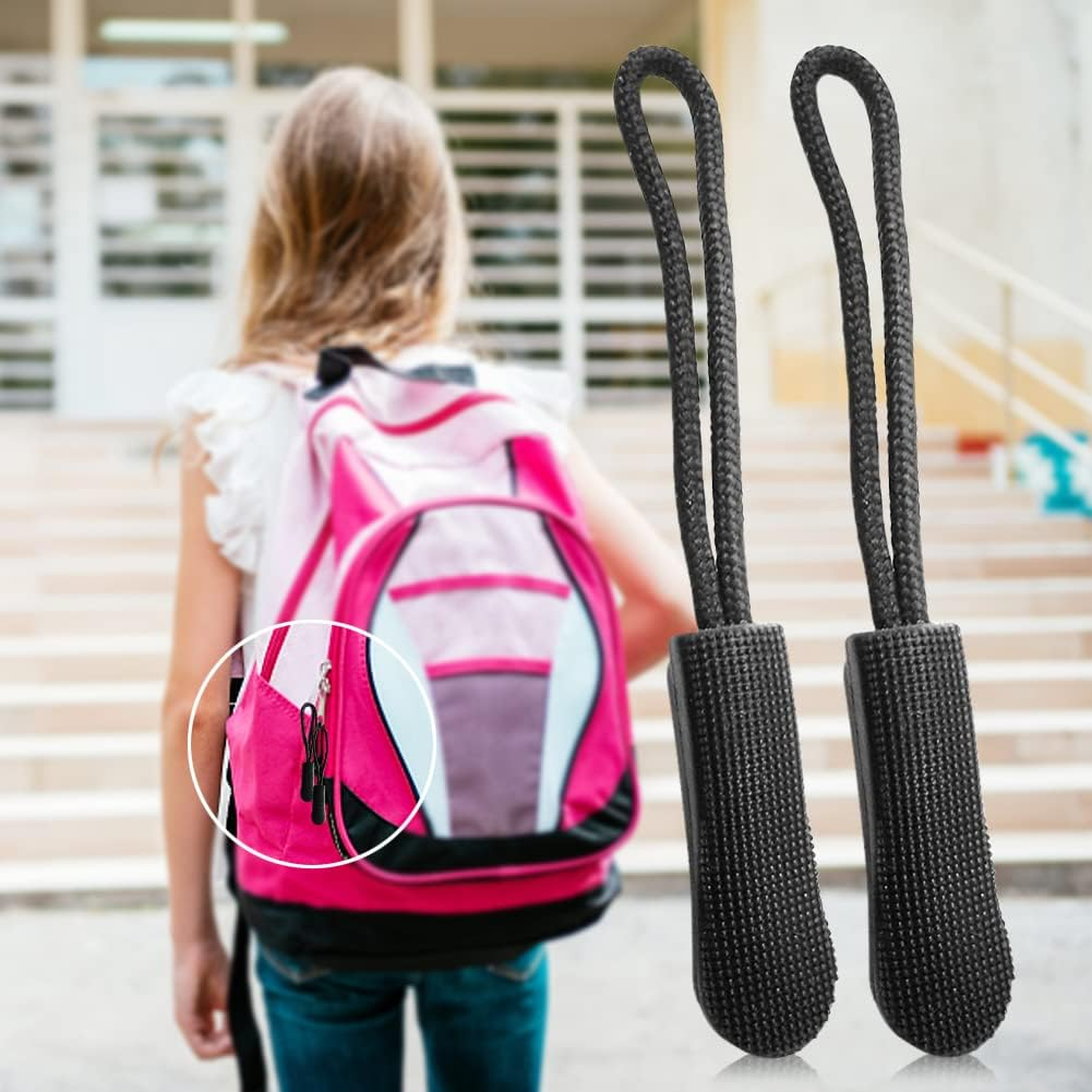 30Pcs Plastic Zipper Puller, Climbing Zipper Tail Rope, Backpack Zipper Rope, Luggage Zipper Puller Extension Zip Tag Cord Pull for Backpack School Bag Clothes, Purse