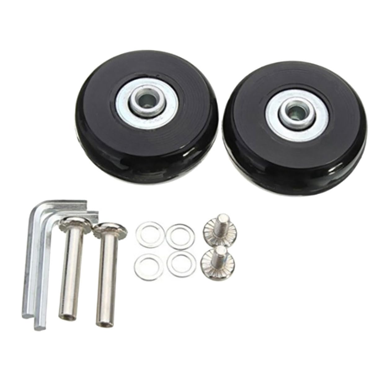CIYODO 41X18Mm Luggage Replacement Wheels with Axle and Wrench, Wear-Resistant Suitcase Repair Kit for Travel Bags, Suitcase Bearings for Trolley Case Maintenance image number 4