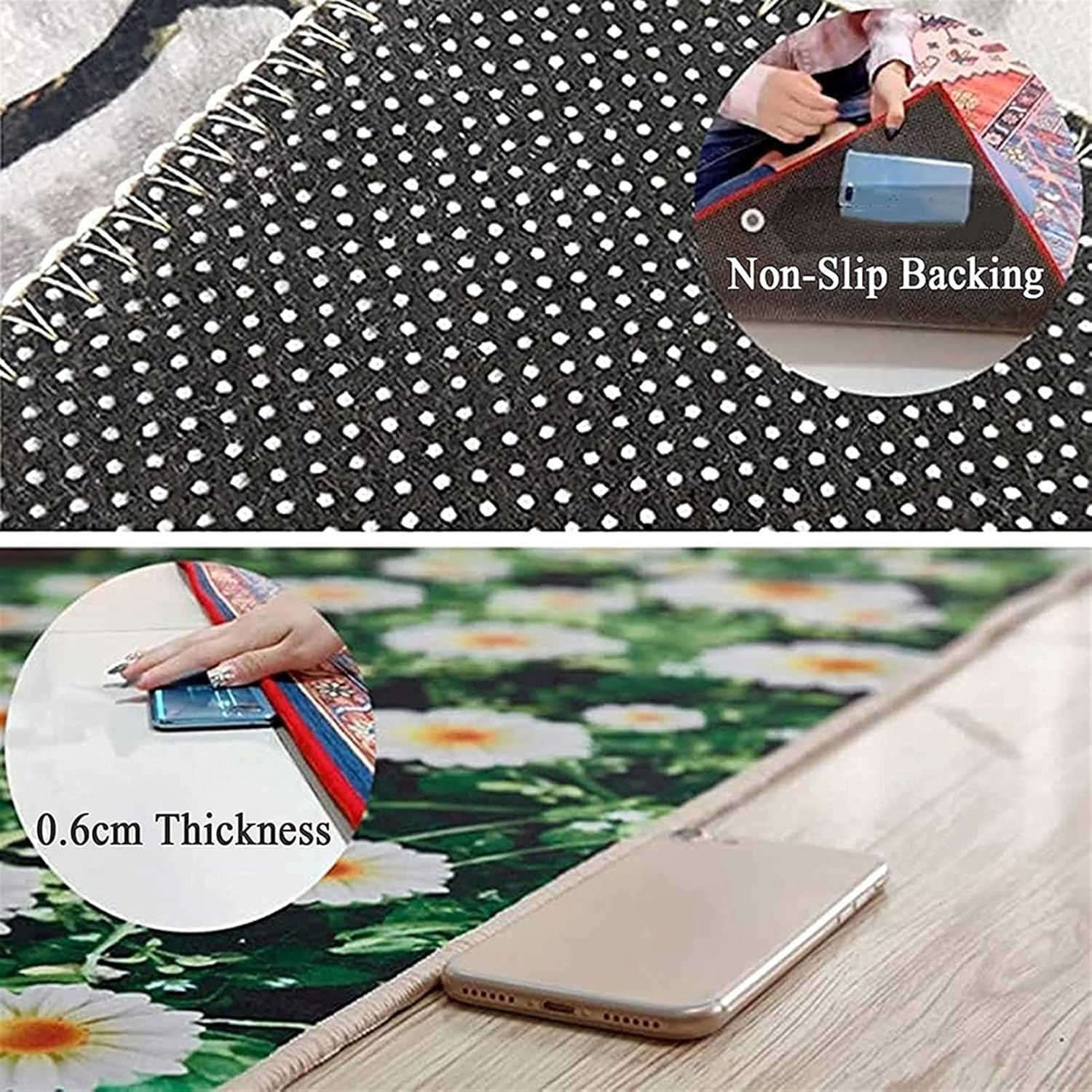 Traditional Oriental Bordered Classic Area Living Room Bedroom Non Shedding Floor Rugs Traditional Red Rug Hallway Runner Carpet (Size : 140X350Cm) image number 2