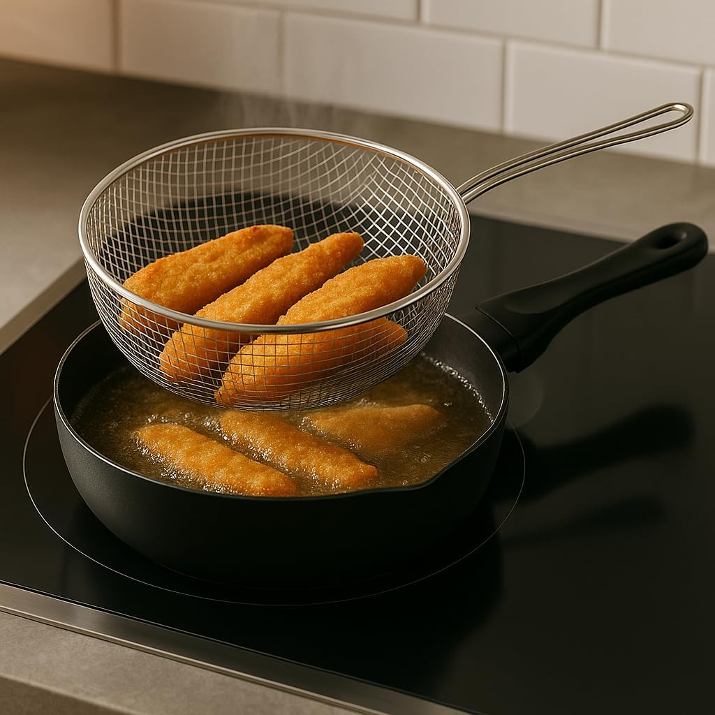 LS Kitchen - Frying Pan with Non-Stick Coating - Frying Pan - Pan with Frying Basket - Diameter 20 Cm image number 6