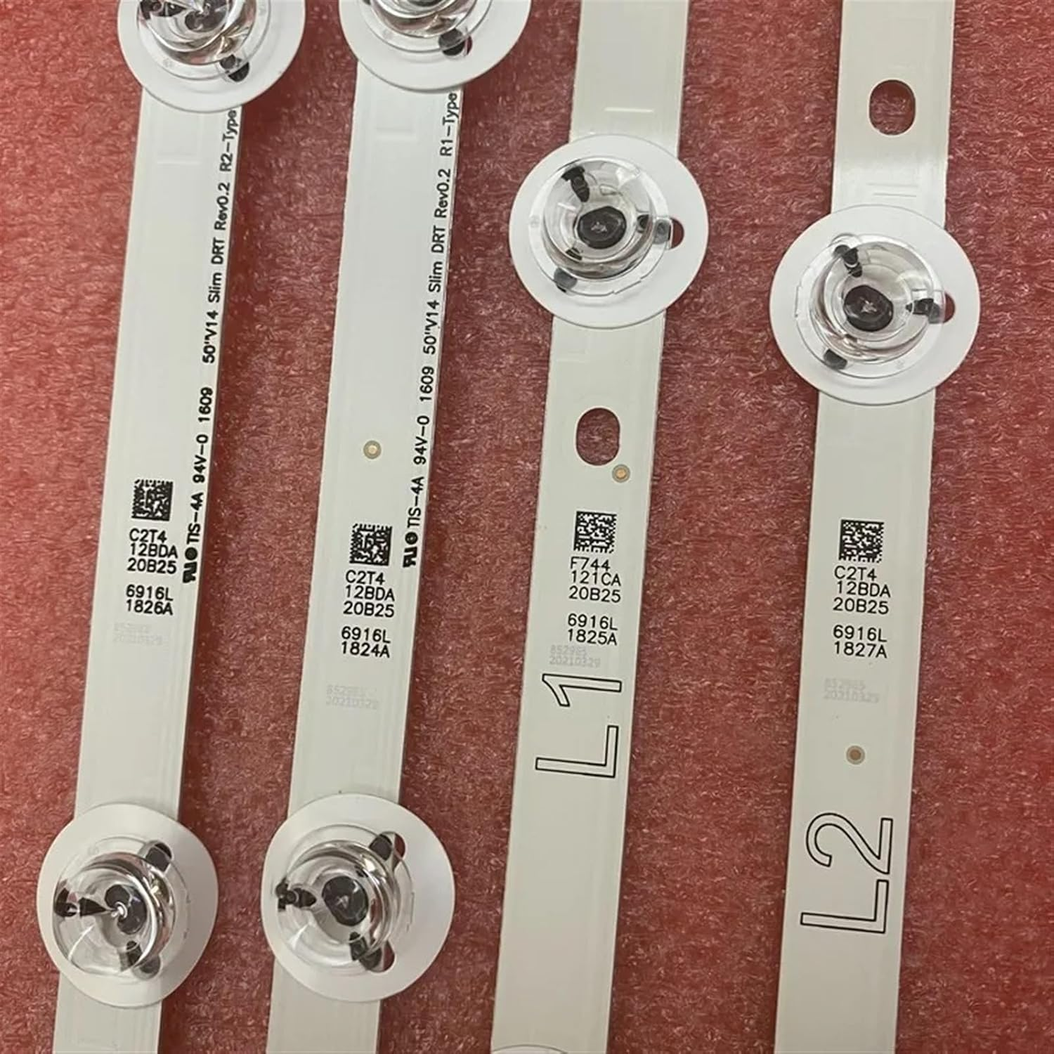 Kit 12Pcs LED Bar for TV TX-50AS740 TX-50AS650 TH-50AS670C 6916L-1824A 1825A 1826A 1827A 50 V14 Slim DRT L1 L2 R1 R2 image number 3