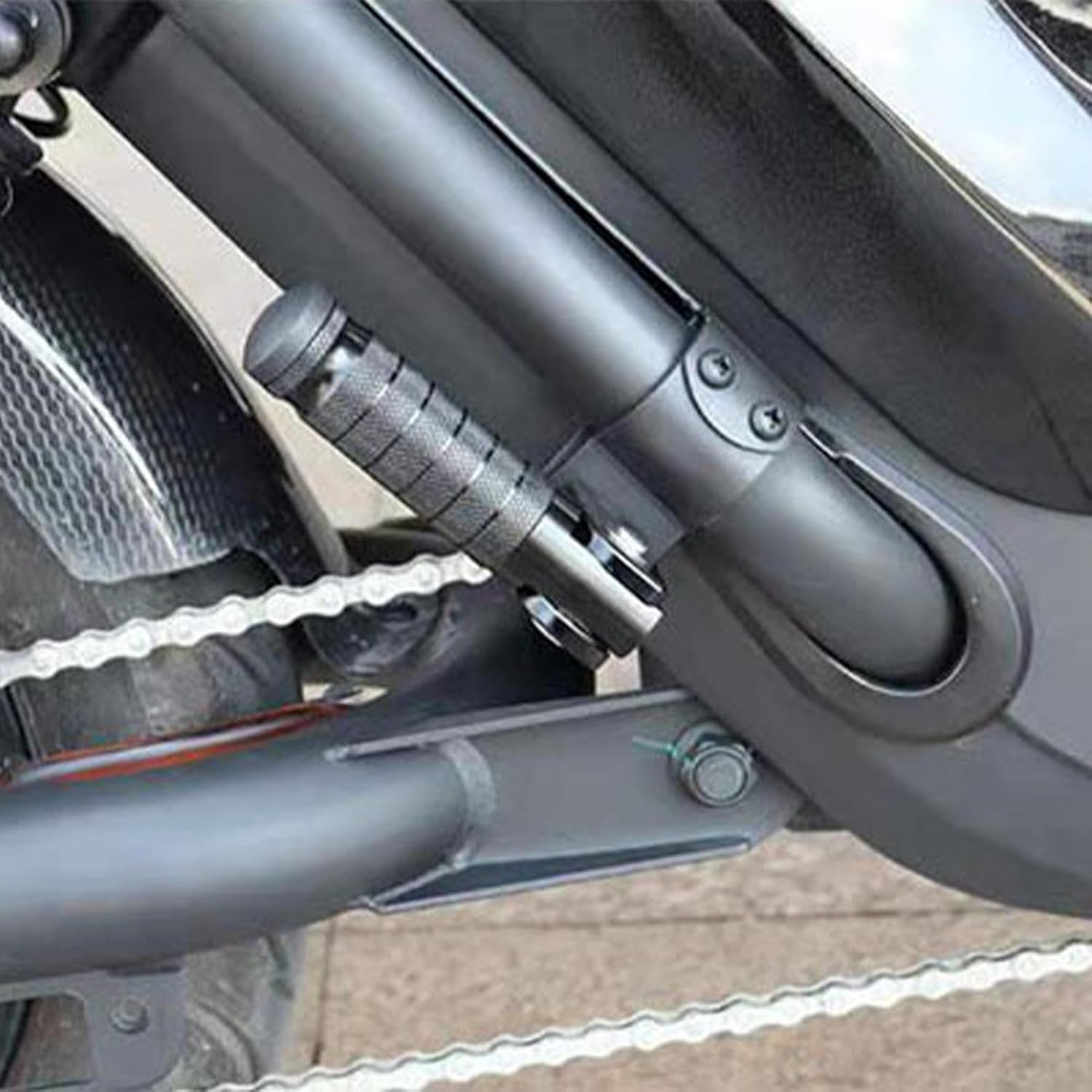 1 Pair Foldable Motorcycle Footrest, Clamp on Folding Motorcycle Footpegs, Bicycle 90 Degree Fixed Folding Passenger Pedal Supports, Foot Pegs for Motorcycles for Comfortable Riding - Blue image number 6