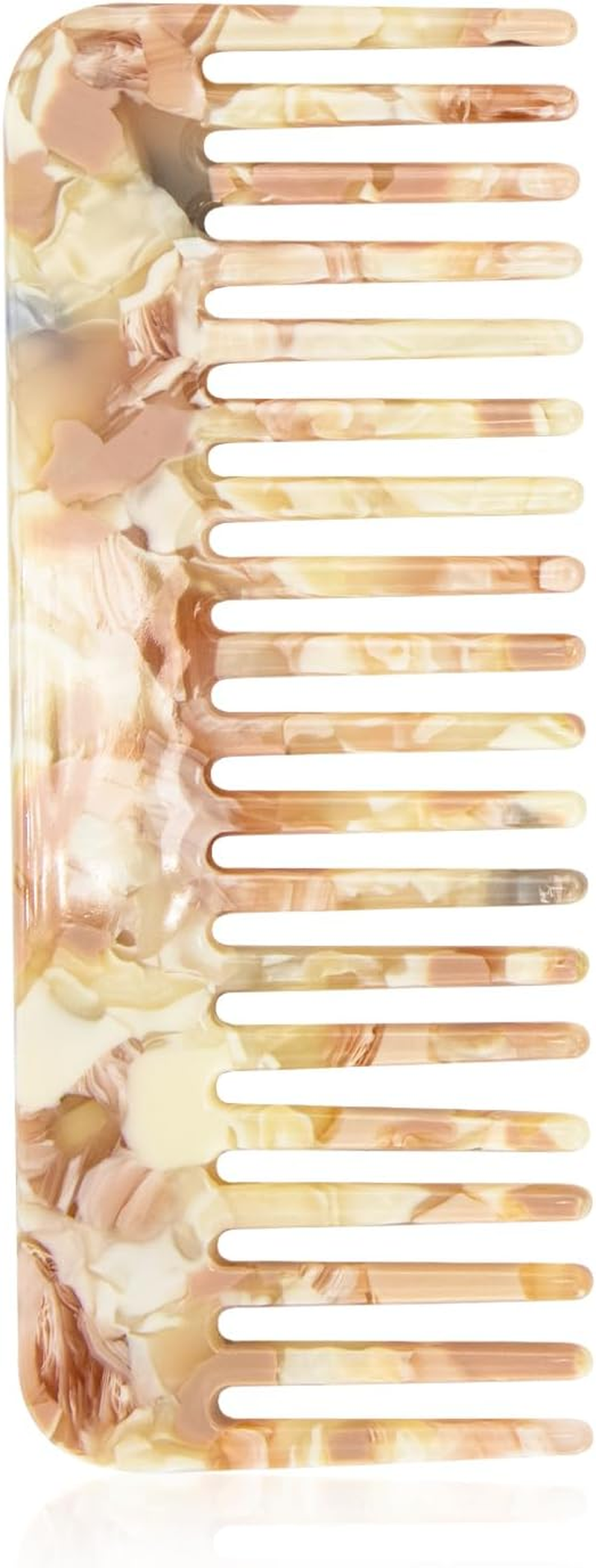 ALLY-MAGIC Wide Tooth Comb Large Hair Detangling Comb No Handle Detangler Combs for Curly Wet Dry Thick Curly Wavy Hair Y4-FXFS (White)