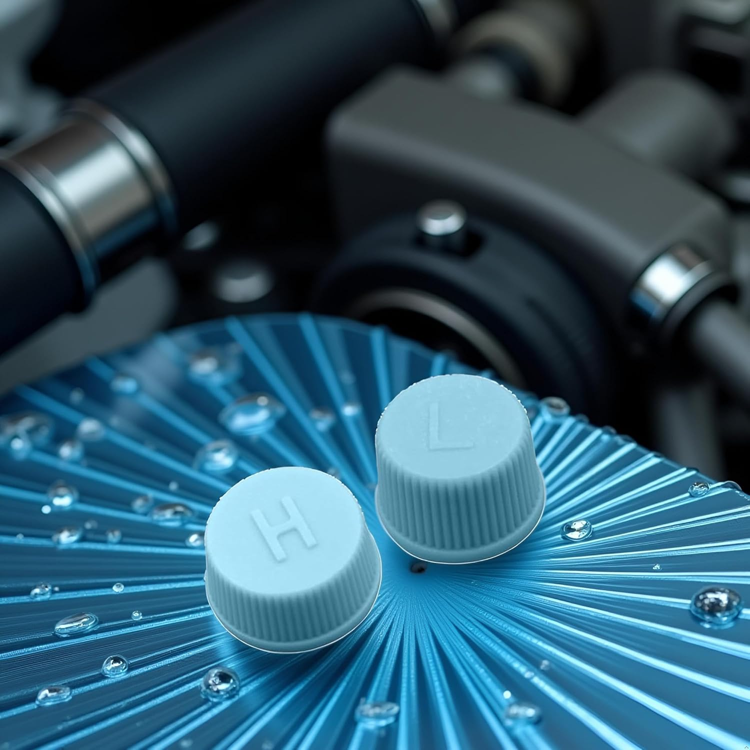 2 Pcs Blue Replacement Valve Caps for Car Air Conditioning, Leakproof R134A AC System Charging Port Caps (High and Low Pressure) Valves Air Conditioning image number 6