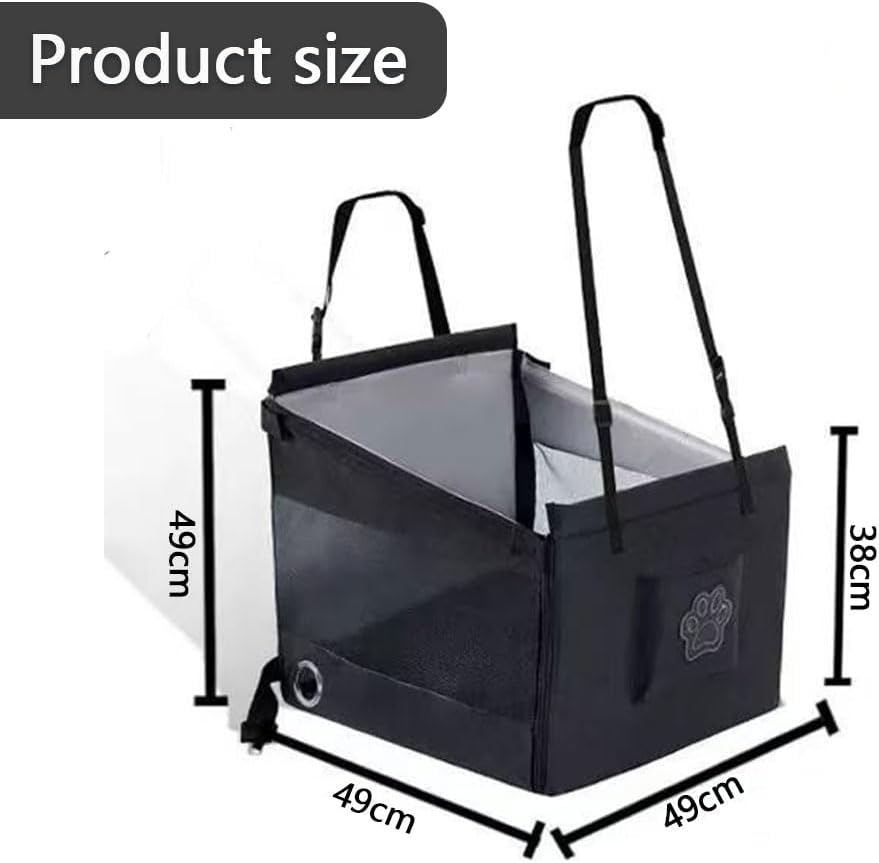 Dog Car Seat for Medium & Large Dogs &ndash; Waterproof Back Seat Extender with Hammock Design, Detachable Washable Pet Travel Bed with Safety Belt, Storage Pockets for Car SUV Truck