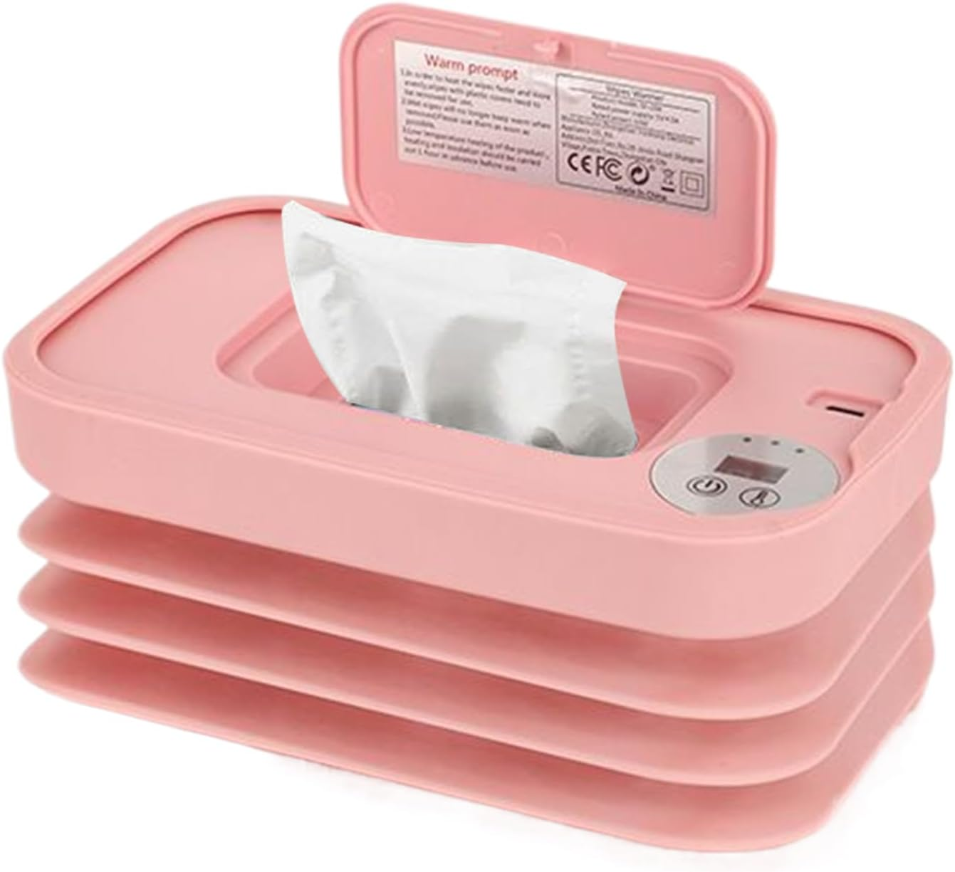 Baby Wet Wipe Warmer,Portable Wipe Warmer and Dispenser Cordless - Rapid Heating Baby Product for Road Trips Business Trips Car Camping