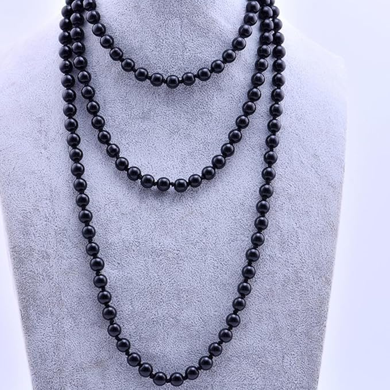 Faux Pearl Necklaces,Women Long Pearl Necklace Costume Jewelry,Pearl Necklace Vintage Multi Strands Necklace,Layered Pendant Pearls Jewelry Pearl Necklaces,White Pearl Costume Necklace