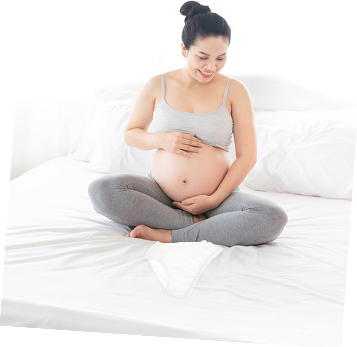 GANAZONO 4Pcs Maternity Cotton Underwear Disposable for Pregnant Women Breathable Female Underpants Cotton Underwear for Postpartum Period Use image number 4