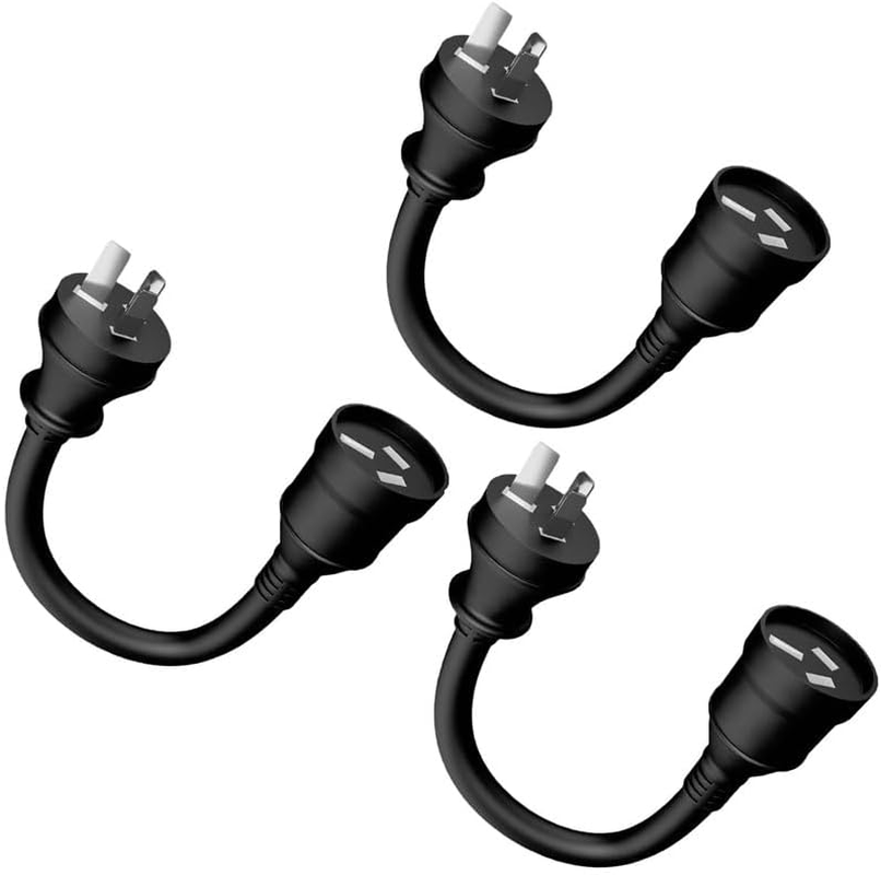 XINYUICEAN 3 Pack 10A to 15A Power Adapter Cord - Heavy Duty Waterproof Electric Vehicle Charging Cable for EV, RV, Camper, Van & Trailer, Portable Car Adapter Accessory image number 1