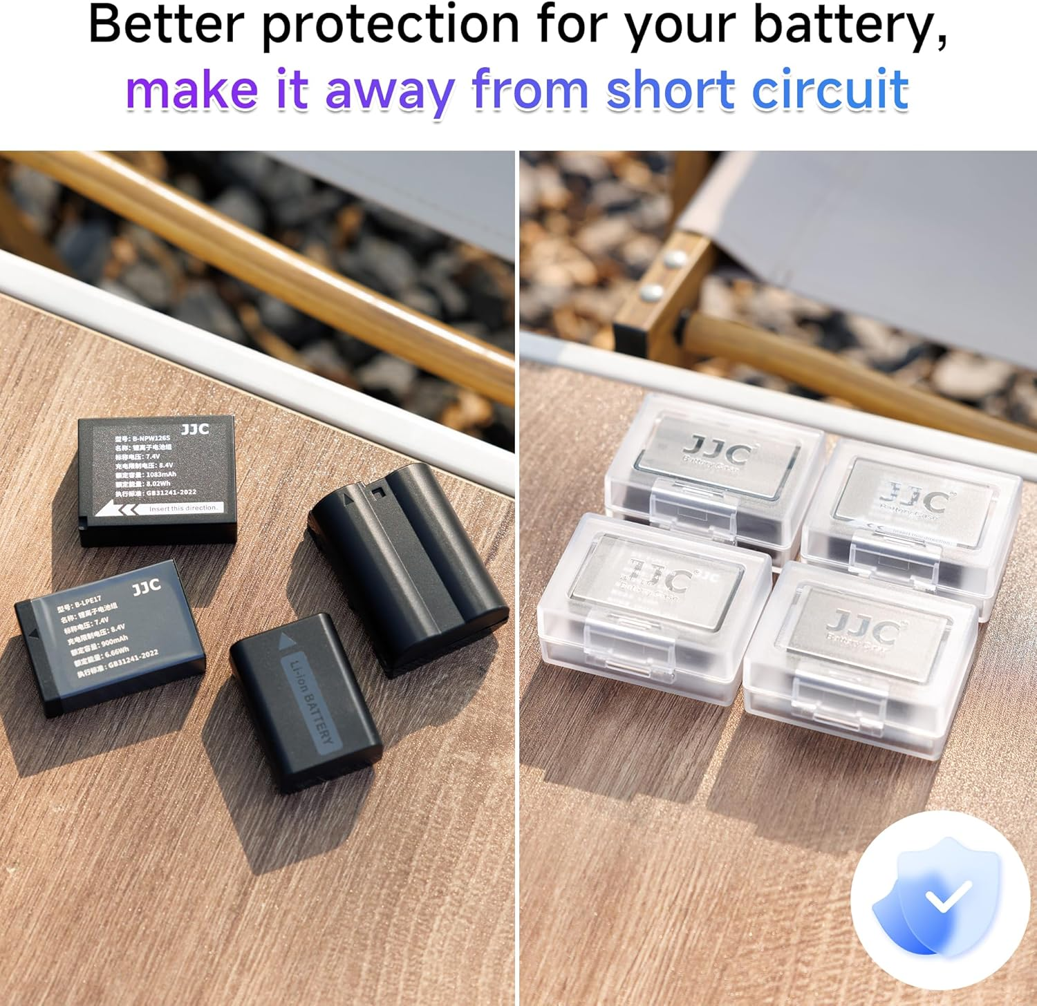 JJC Camera Battery Case Holder Box for Canon LP-E17 LP-E10 LP-E6 Lp-E6N,Nikon En-El15A En-El14,Fujifilm NP-W126 Np-W126S,Sony NP-FW50 NP-FW100 and More Camera Battery Pack below 2.36" X 1.65" X 0.94" image number 4