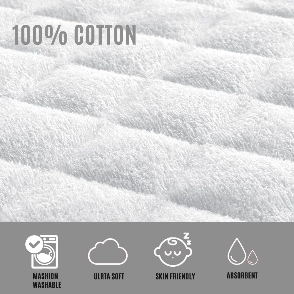 Changing Pad Liner,Peanut Shape Changing Pads,Thicker,Non-Slip,Waterproof and Washable Chaning Pads -White 3 Pack image number 6