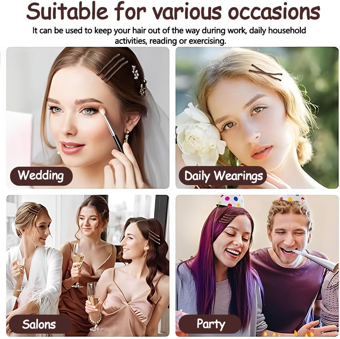 Hair Pins, Pack of 500 Hair Pins, Bobby Pins Set, Metal Hair Clips, Women'S Hair Accessories, French U Hair Clips, Transparent Hair Scrunchie with Storage Box for Women and Girls