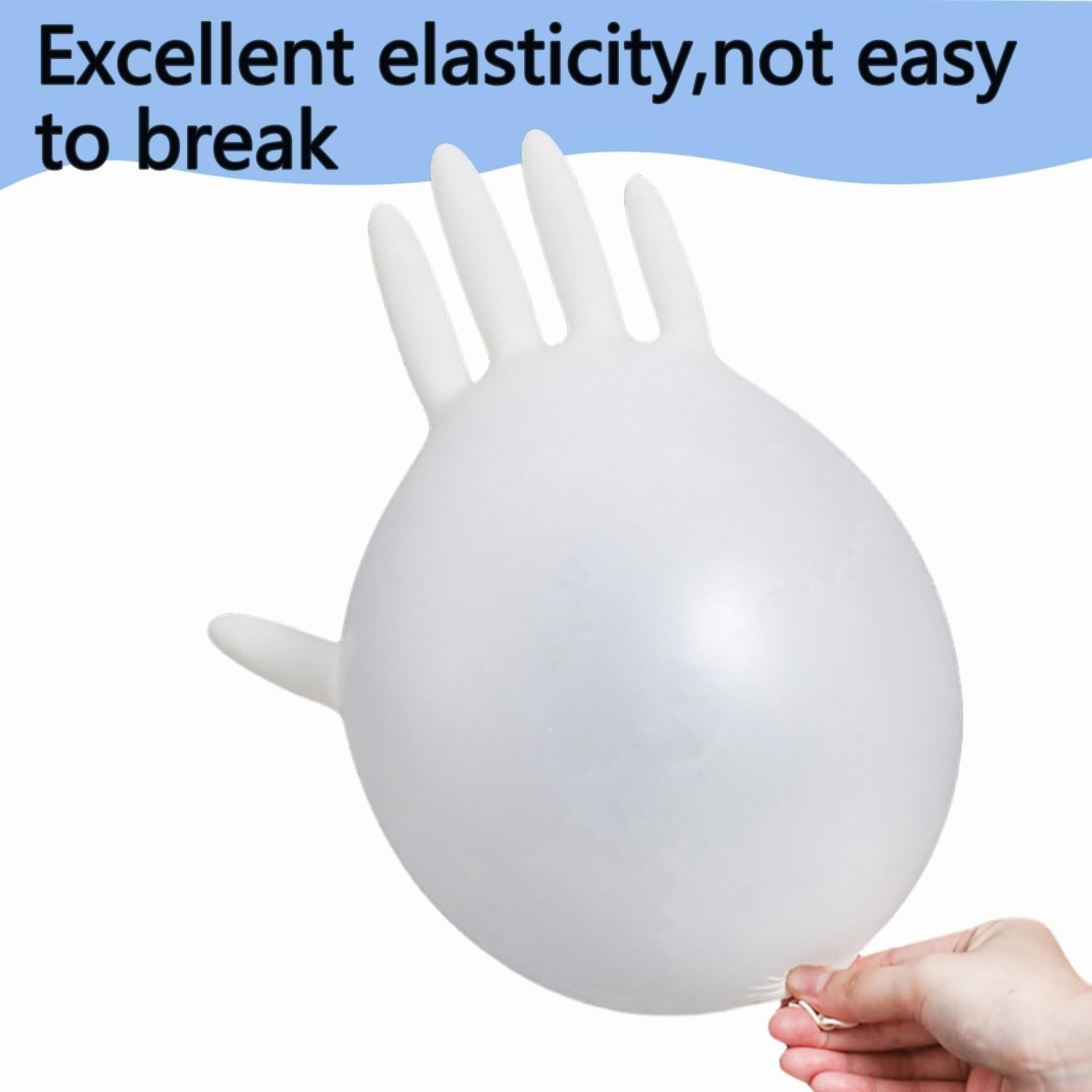 Kid Nitrile Gloves Disposable, Nitrile Gloves for Kid, Children Latex Free Disposable Glove- Cooking, Cleaning - White image number 2