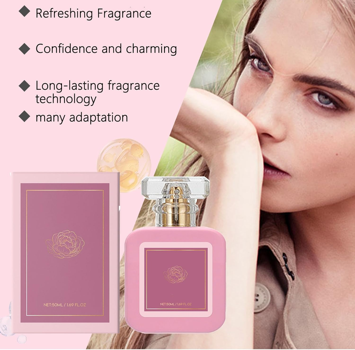 Delicate Perfume for Women - Romantic Vanilla & Fruity Fragrance, Long-Lasting Spray for Everyday Use, Skin-Friendly, Refreshing & Charming Scent,Charming with Strawberry Scent for Women (1Pcs) image number 6