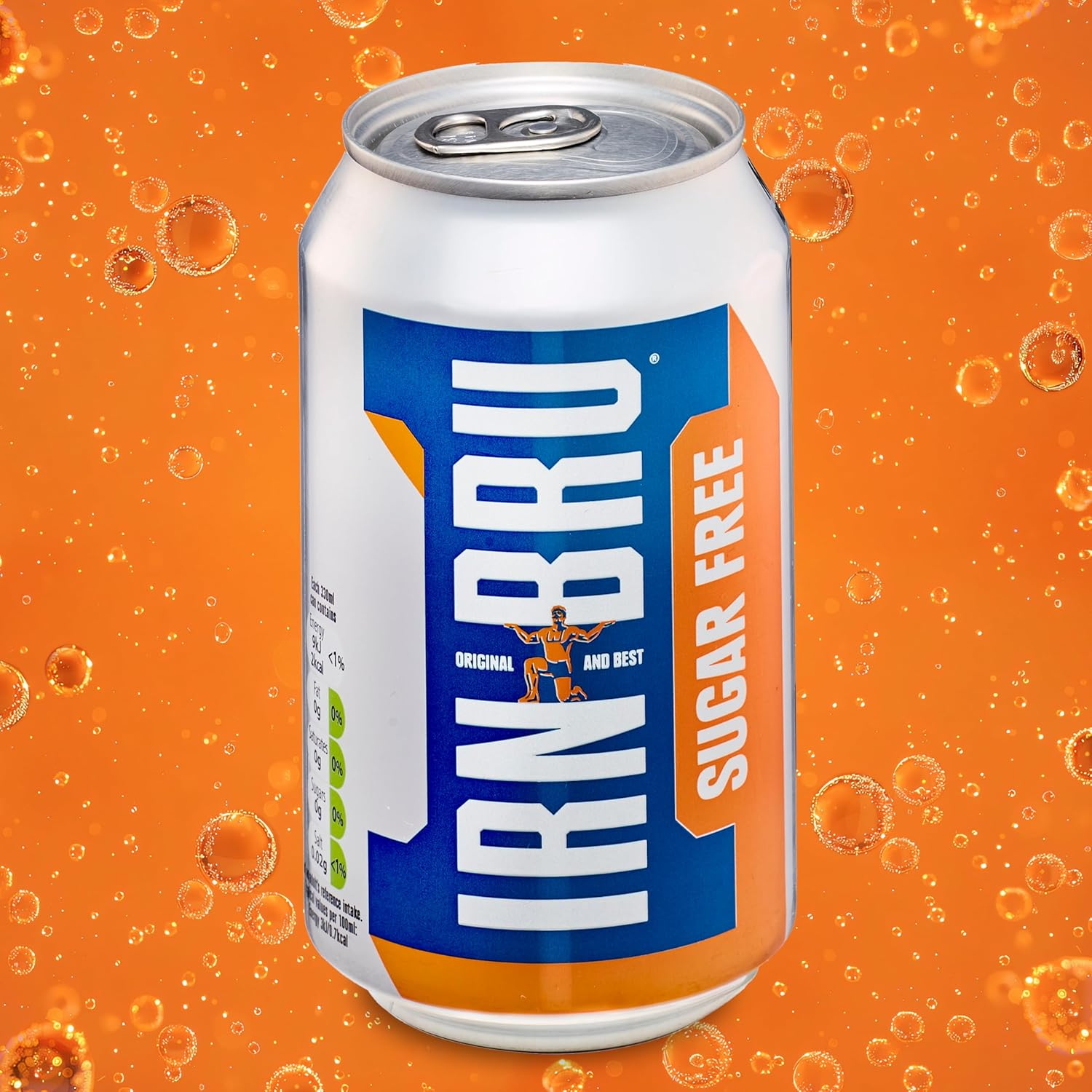 IRN-BRU Sugar-Free Diet, 24 Pack Zero No Sugar & Low Calorie Fizzy Drinks Multipack Cans - 24 X 330Ml Cans
