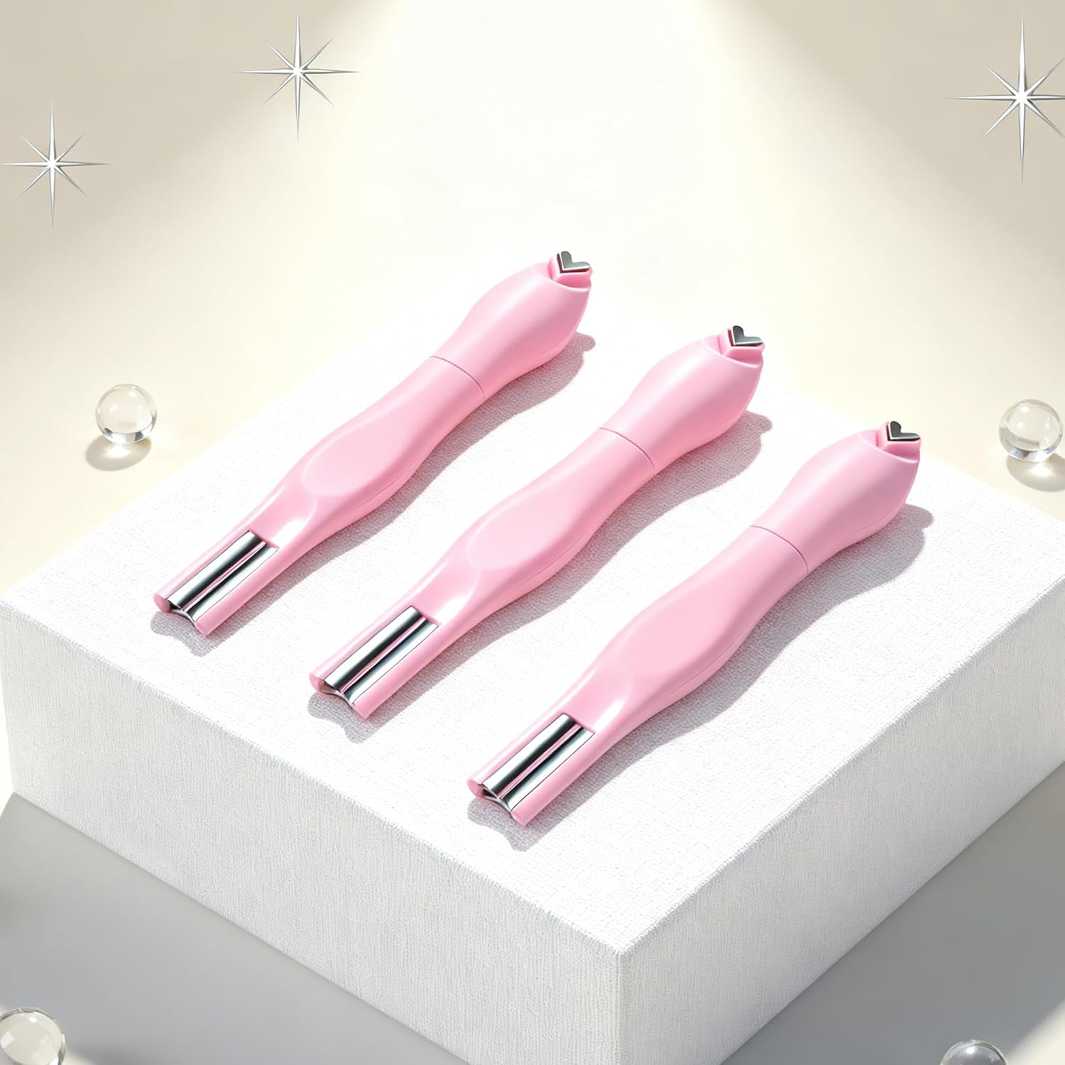 3-In-1 Heart Magnet for Cat Eye Gel Polish, Upgraded Magnetic Nail Art Pen with Heart/Round/Line Shapes, French Tip Tool for DIY & Salon Manicure (Pink) image number 2