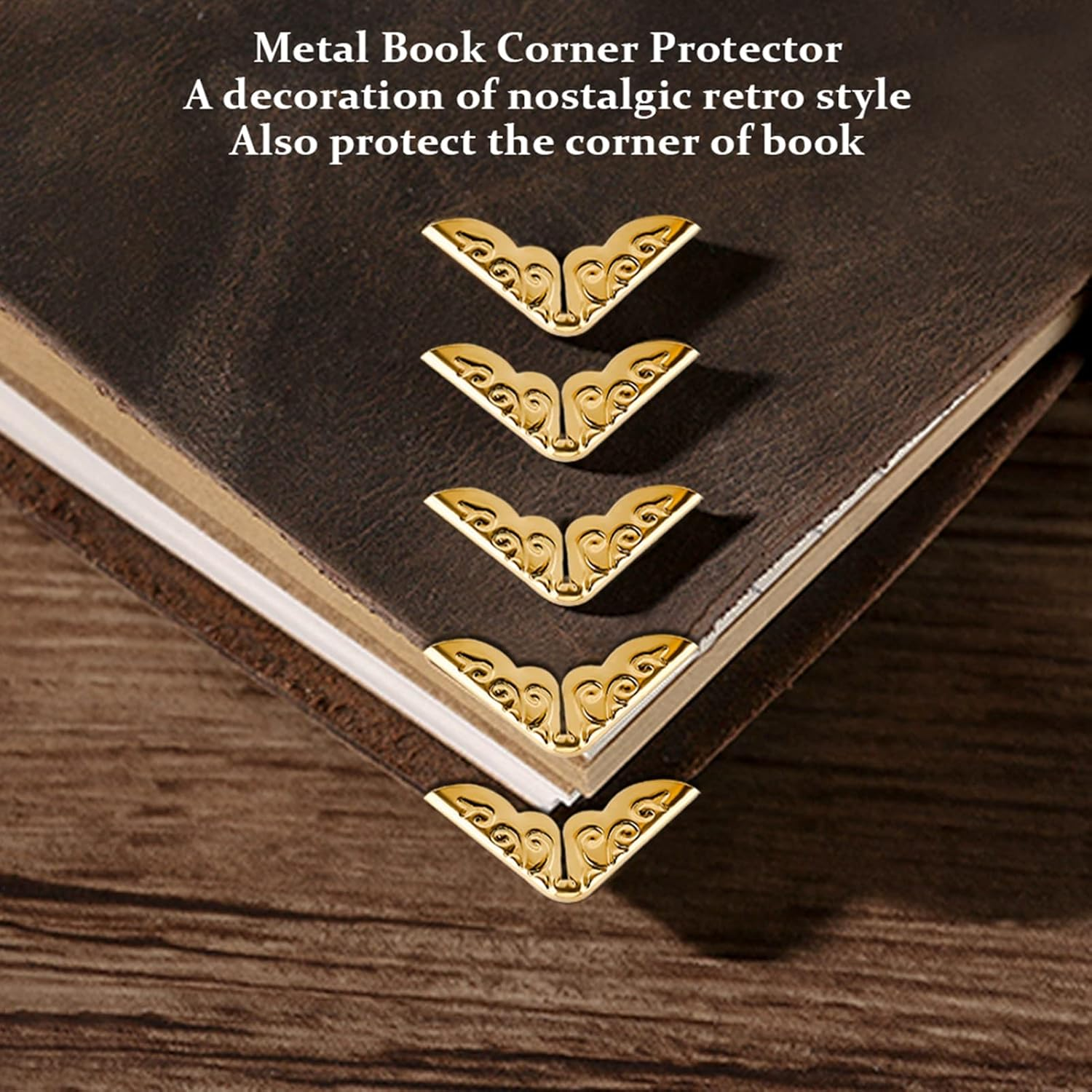 HEEPDD 100Pcs Retro Metal Book Corner Protectors, Gold image number 4