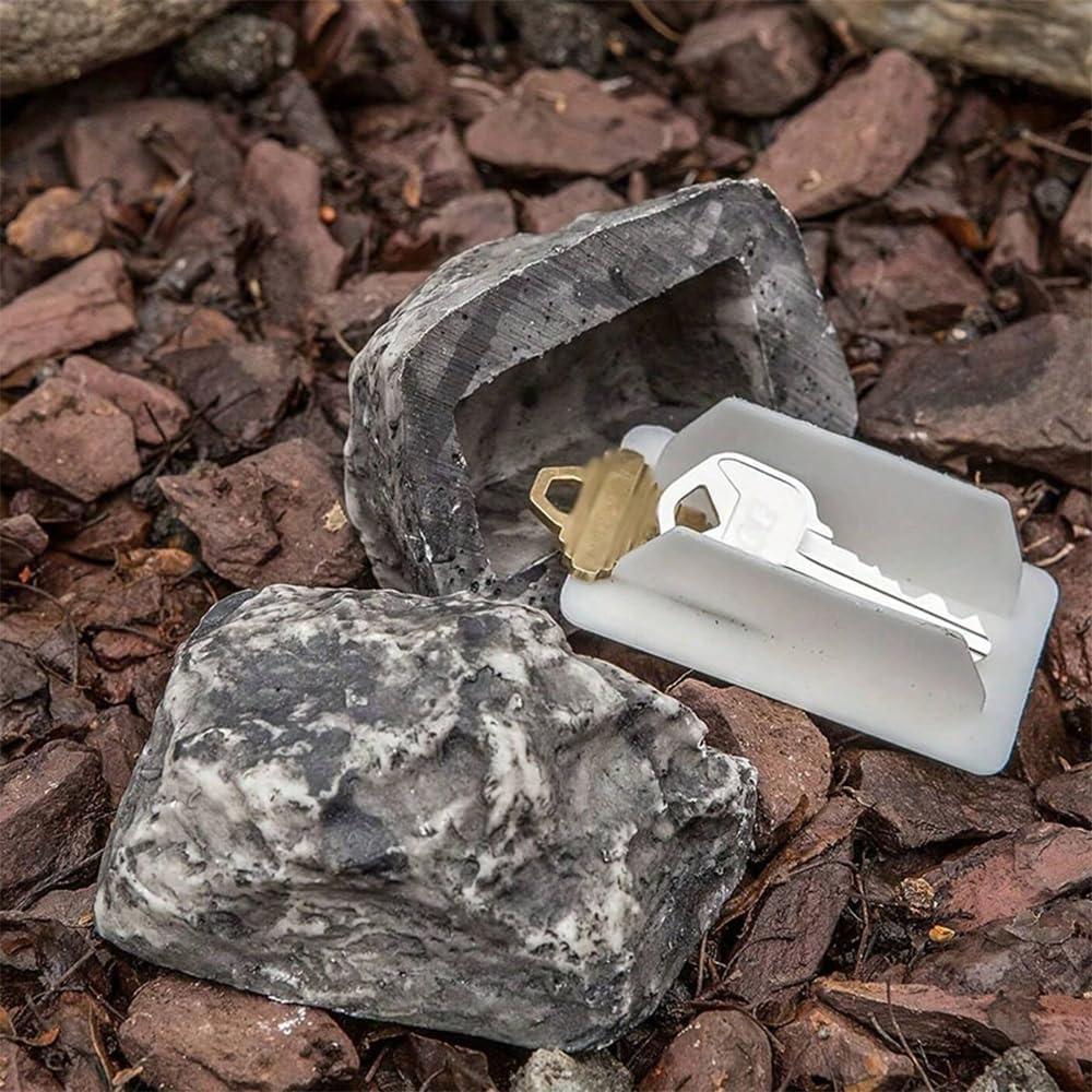 Ray Ocean Fake Rock - Looks Stone - Safe for Outdoor Outdoor Secret Safe Box for Keys, Fake Stone Rock Yard House Accessories