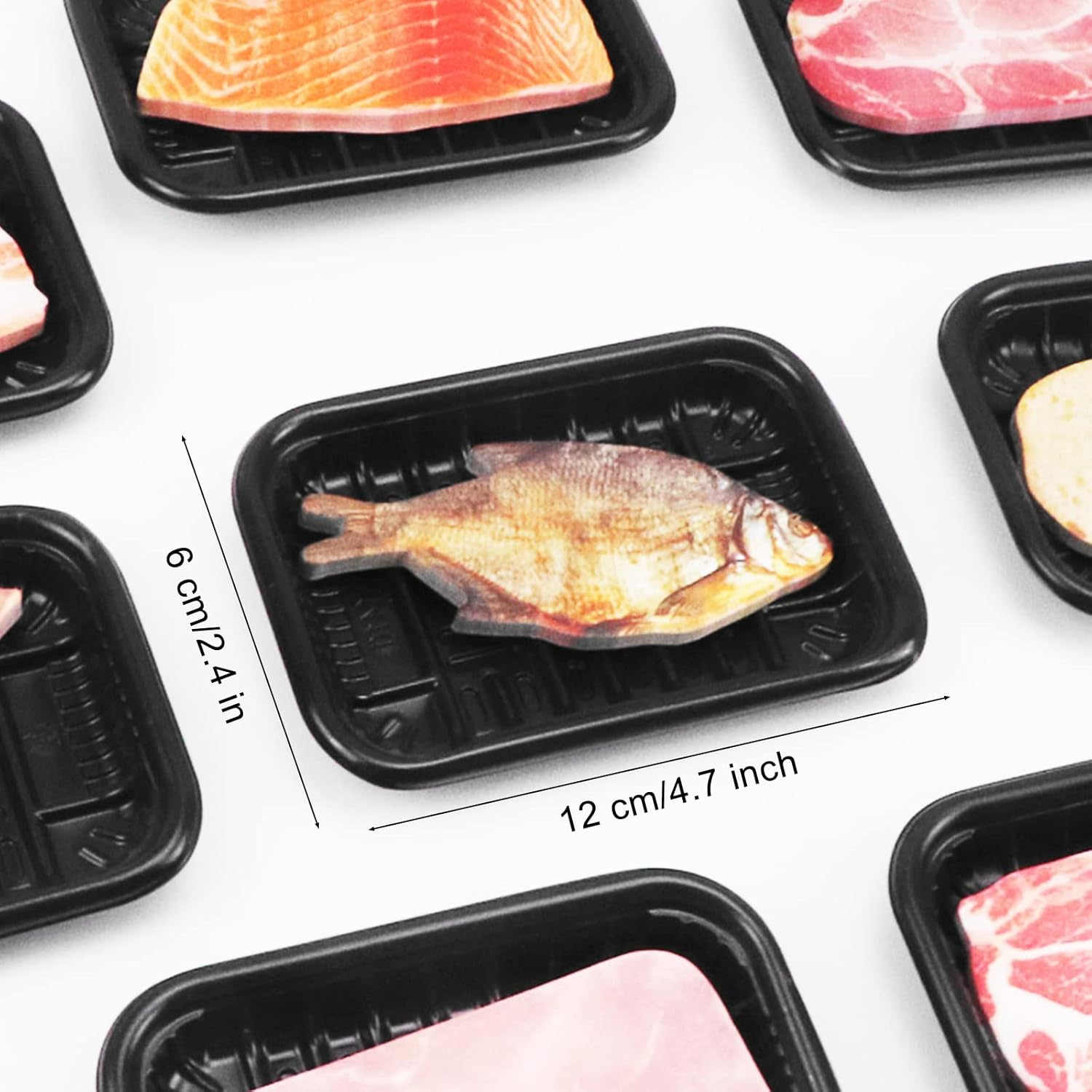 Packs of 8 Novelty Sticky Notes Meat Shape Memo Notes Cute Note Pads Reminder Studying Home Office Supplies image number 6