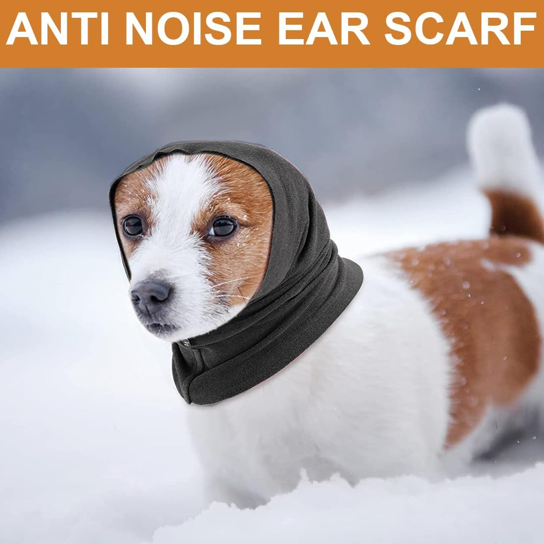 Dog Ear Muffs Noise Protection, Dog Earmuffs for Comfort Dog Earmuffs, Hoodies for Dogs Cats Dogs Neck and Ears Warmer Dog Hoodie anti Anxiety Snood Pack of 1 image number 5