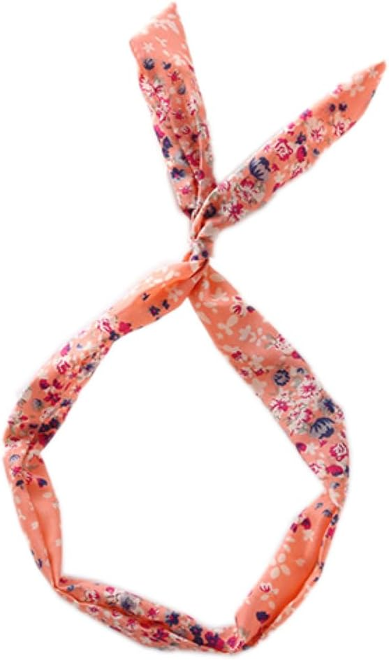 Pack of 6 Women'S Headband with Wire, Adjustable Headbands, Non-Slip Flower Hair Band, Hair Accessories for Women, Simple and Versatile, Pink