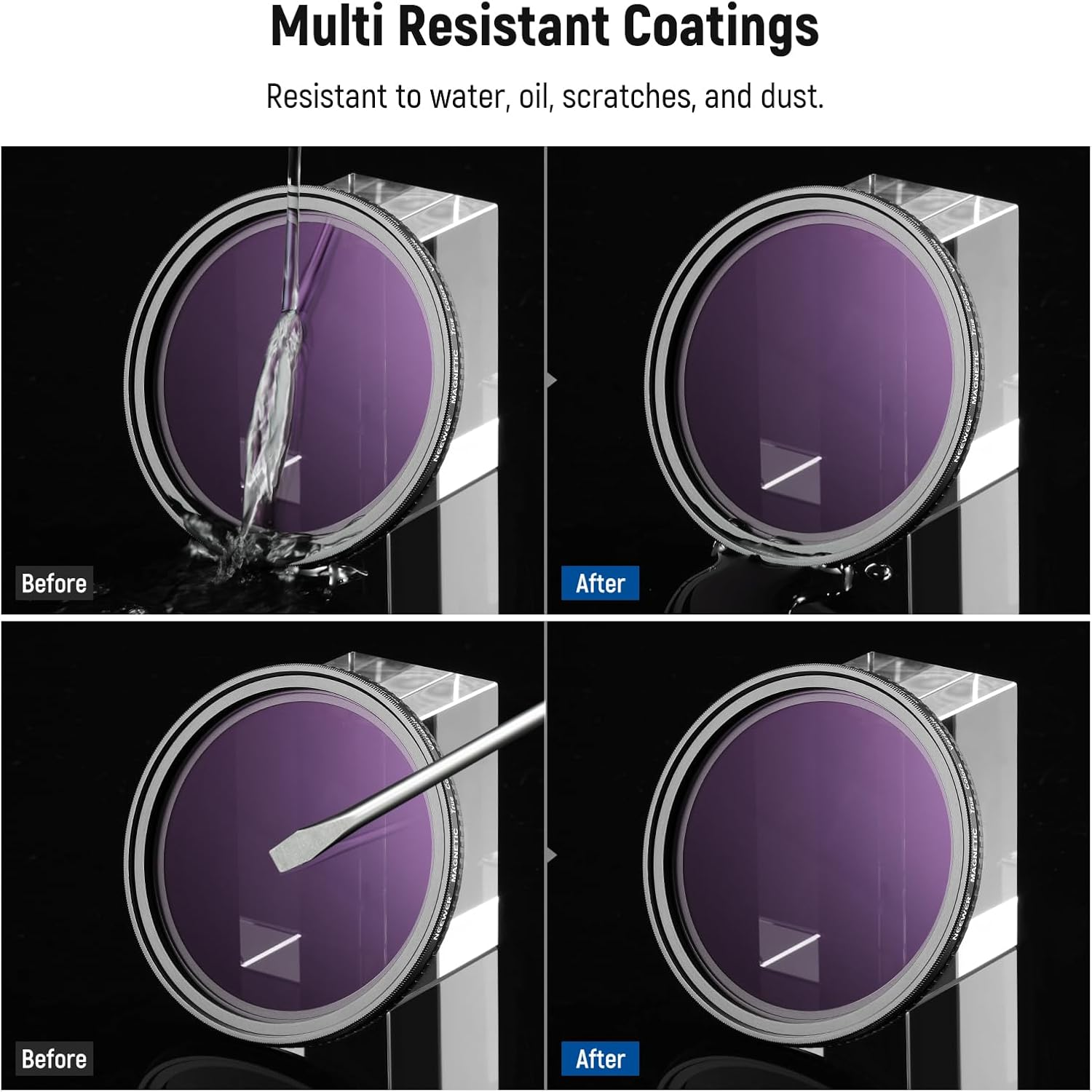 NEEWER 67Mm Magnetic ND Filter Set, Variable ND2-32 (1-5 Stops) Multicoated HD with Magnetic Filter Backplate Adapter, Compatible with Iphone 16 Pro/16 Pro Max Phone Cage Video Rig (PA073/PA074) image number 4