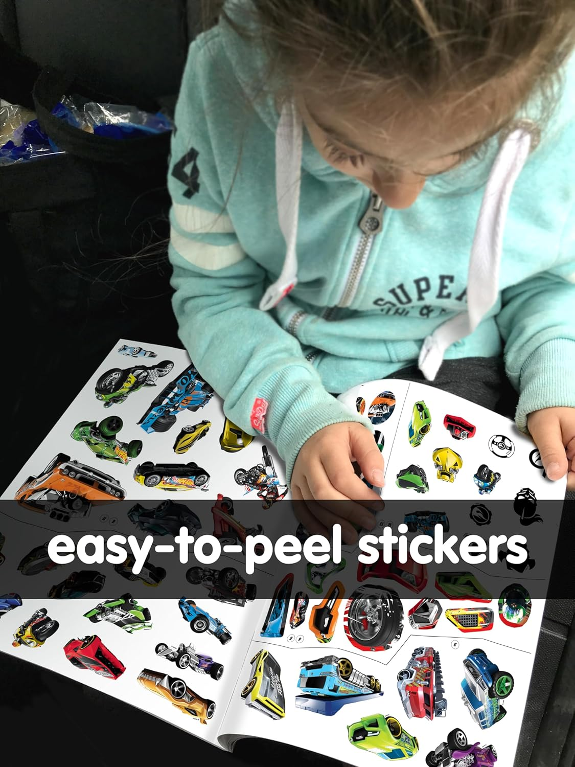 Hot Wheels Sticker Book Treasury - Activity Books for Kids, 350 Reusable Stickers, 96 Pages of Fun image number 5