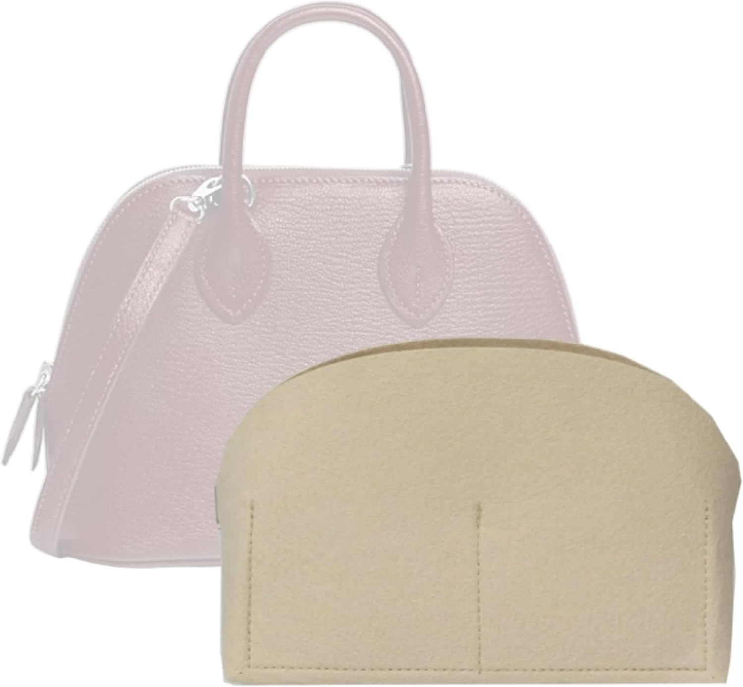 Xoppia Bag Organizer Compatible with Hermes Bolide 35 Bag. Felt Insert Liner for Women Tote Handbag. (Blue, Bolide 31)