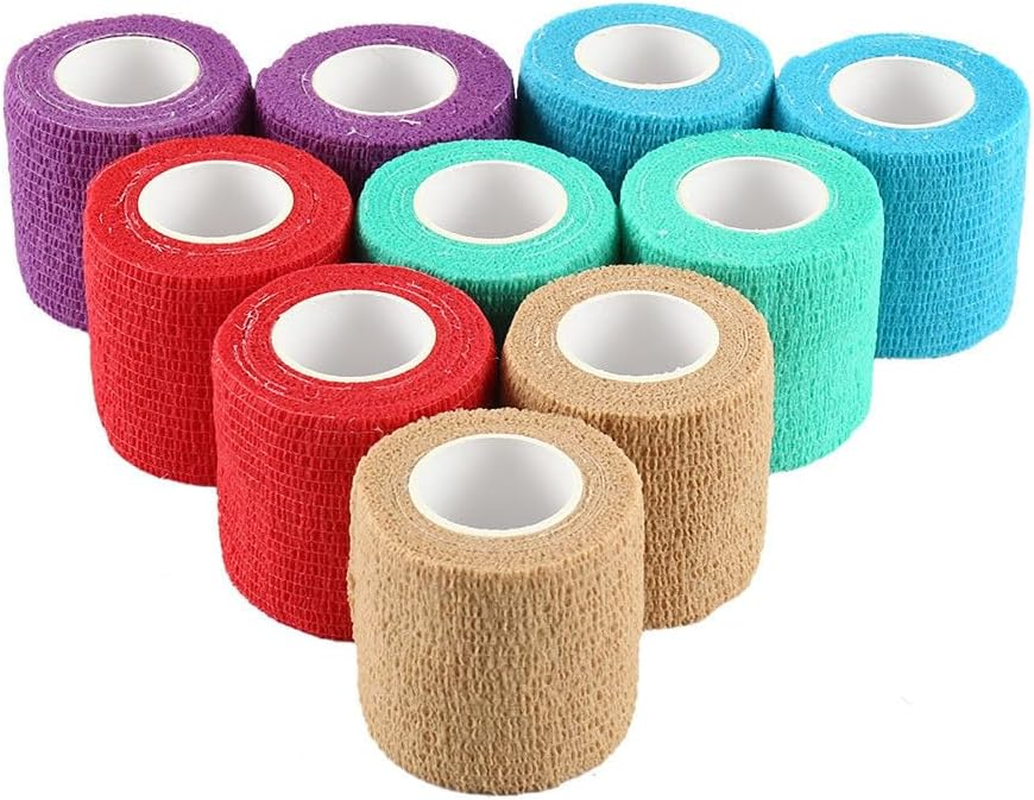 5Cm X 4.5M 10Pcpet Horse Dog Cat Wound Vet Cohesive Bandage Self Adherent Animals Wrap Tape image number 4