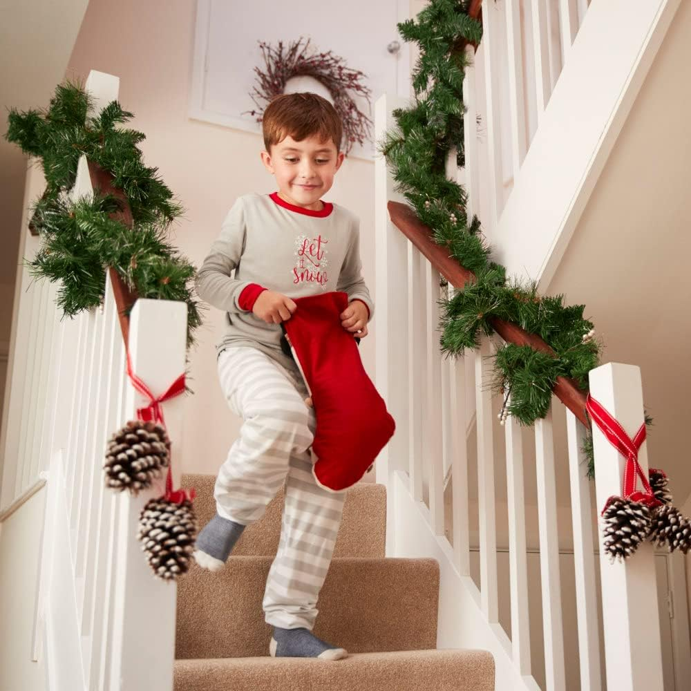 XIMISHOP 50Feet Christmas Garland for Decorations,Christmas Artificial Wine Soft Greenery Pine Garlands Decoration for Home Garden Indoor Outdoor Decorations1 image number 3