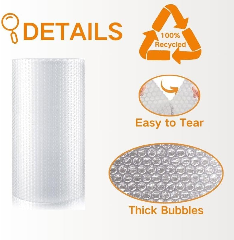 30CM X 10M Bubble Packing Wrap Roll - Heavy Duty Perforated Packing Wrap for Shipping, Moving & Fragile Items | Tear-Resistant, Moisture-Proof - 2 Pack image number 6