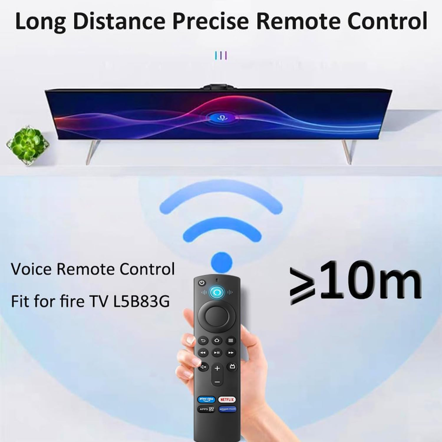 L5B83G Replacement Voice Remote Control for Amazon Fire TV Stick (4K,4K Max,4K Bundle,Lite), TV Cube (2Nd Gen,3Rd Gen) and for Insignia, Toshiba, Pioneer Smart Tvs and Many Other Tvs image number 3
