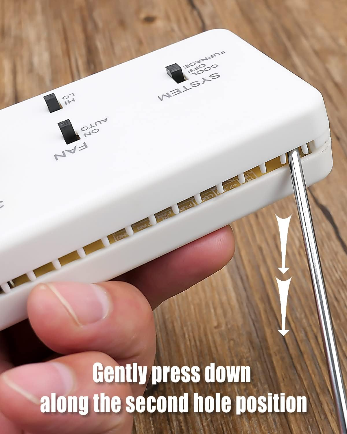 RV Thermostat RV Analog Thermostat Fit for Dometic (Cool Only/Furnace), Replace 3106995.032, 12VDC White image number 4