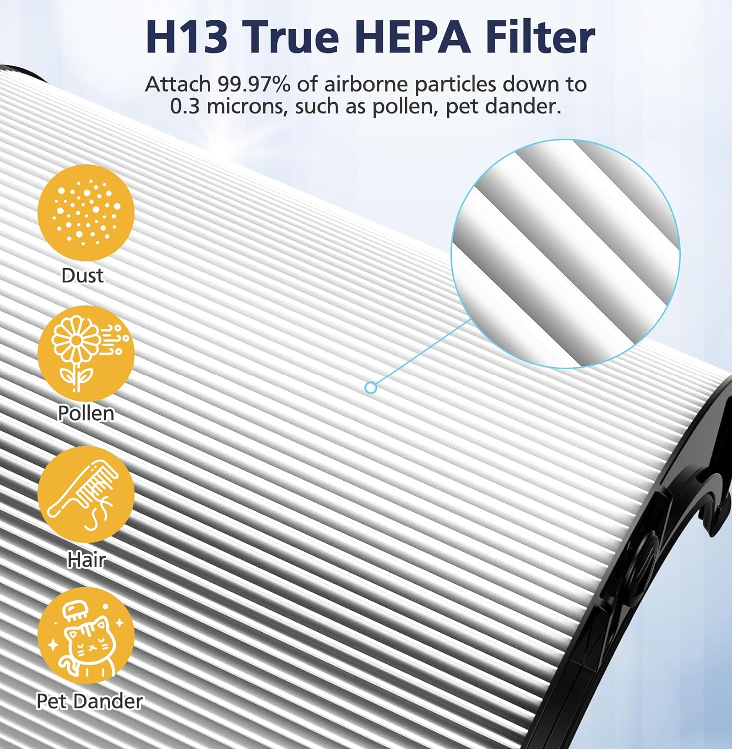 2-In-1 Filter Replacement Filter Compatible with Dyson HP04 TP04 DP04 PH04 HP09 TP09 HP07 TP07 HP06 TP06 Air Purifier, Upgrade 2-IN-1 HEPA + Carbon Filter (Upgraded), Black,1 Pack image number 1