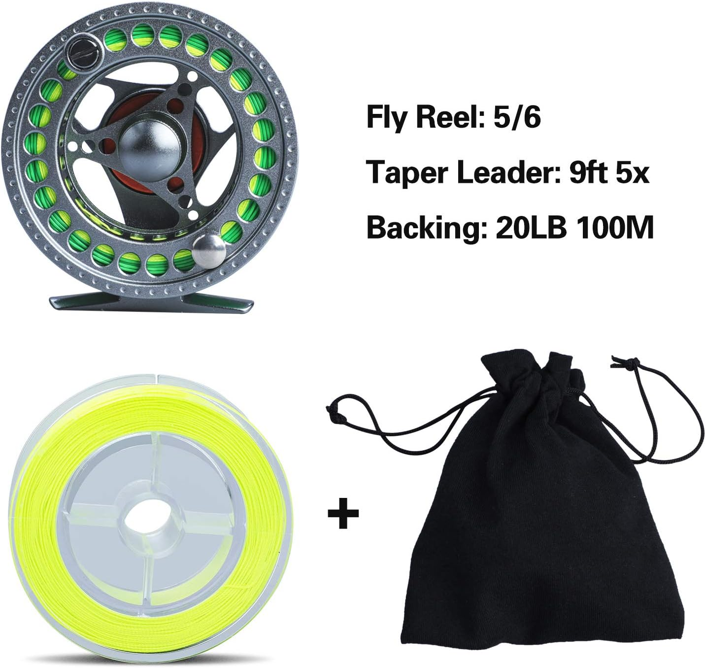 Sougayilang Fly Fishing Rod and Reel Combo, 4-Piece Graphite Fly Fishing Rod 5/6 Complete Starter with CNC Machined Aluminum Reel image number 4